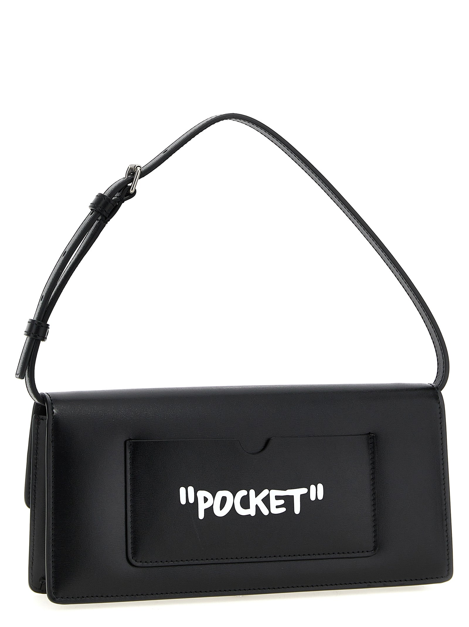 Off-White Bicolor Calfskin Shoulder Women's Bag