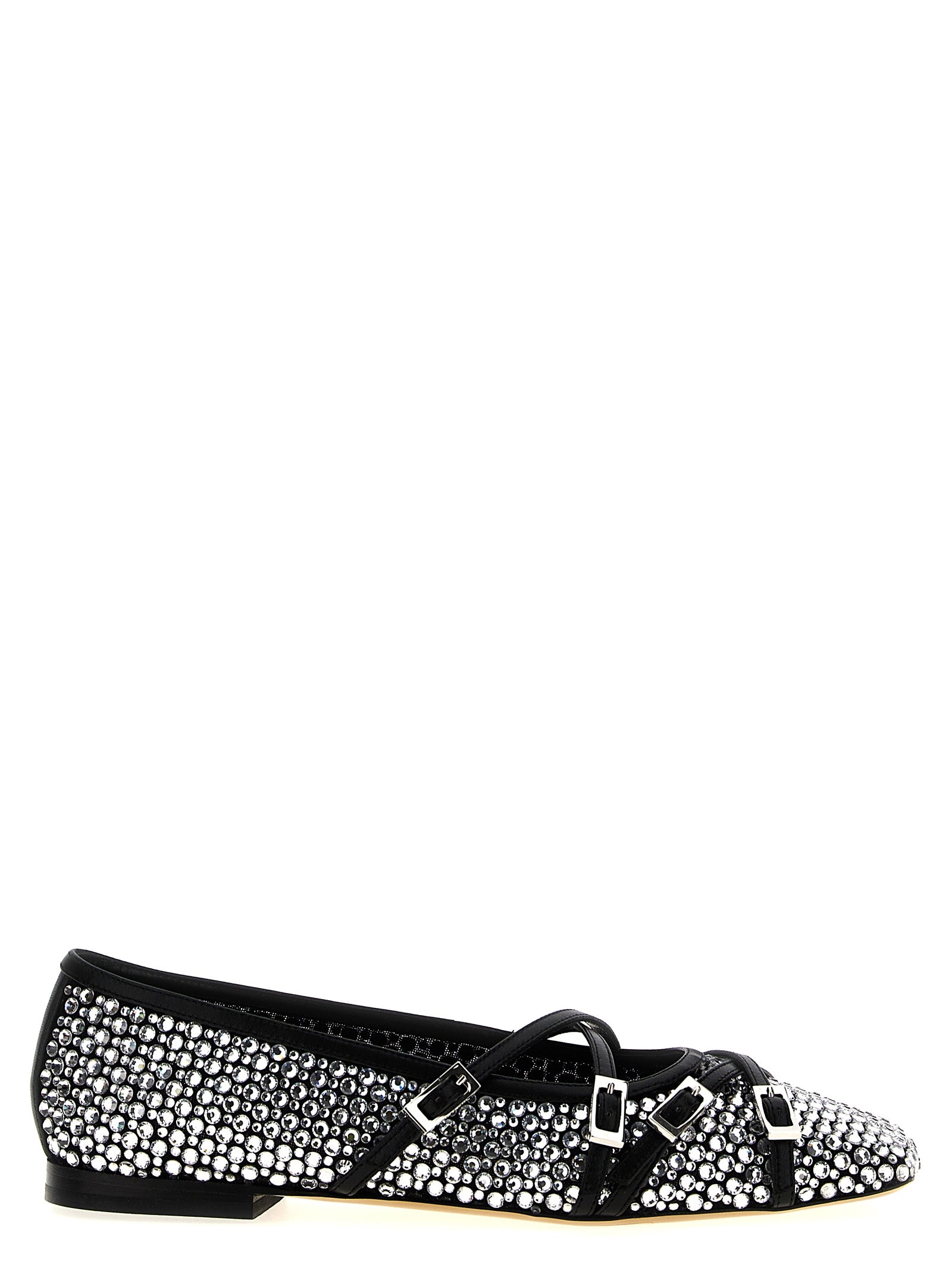 MACH & MACH Black Polyamide Ballet Women's Flats