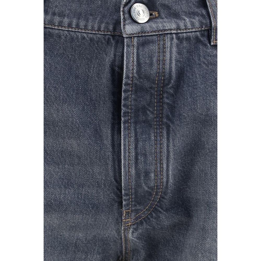 Brunello Cucinelli Gray Cotton Straight-Leg Men's Jeans