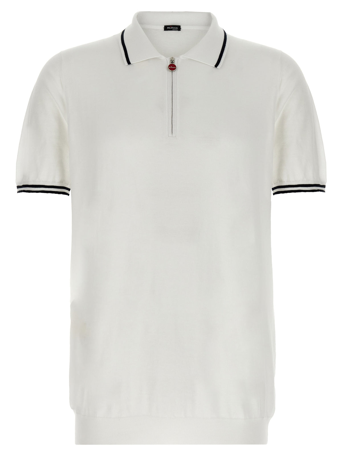 Kiton White Cotton Polo Men's Shirt