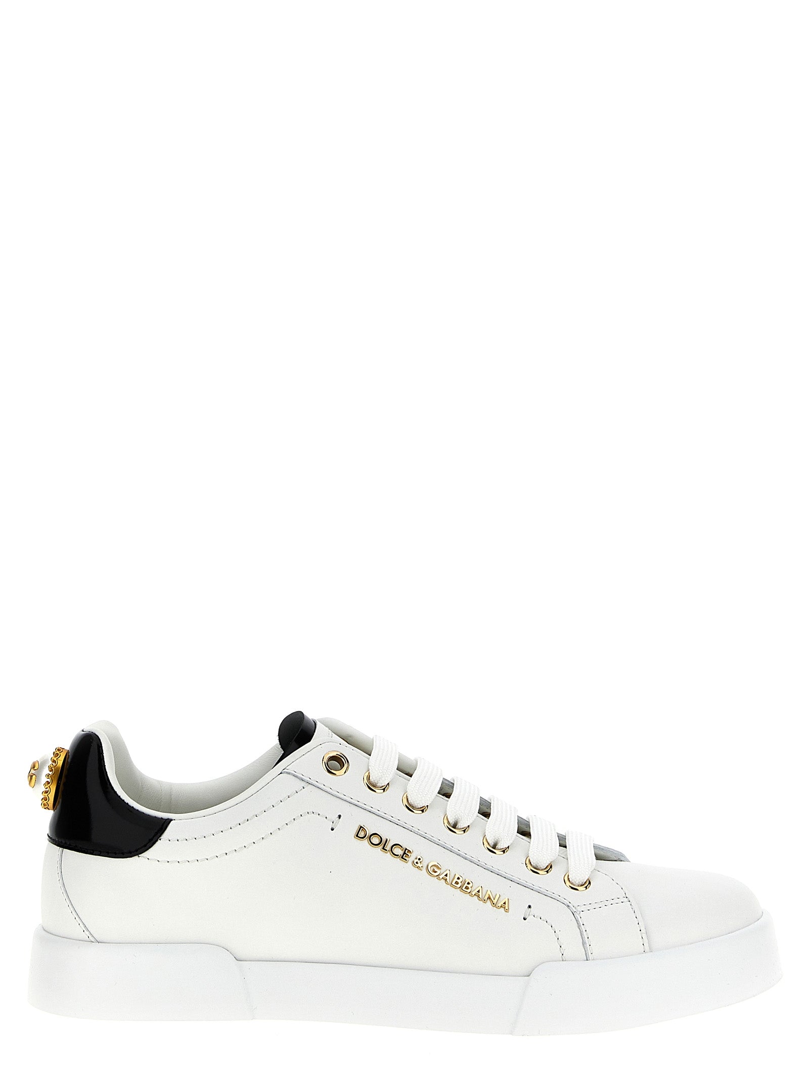 Dolce & Gabbana Bicolor Calfskin Low Top Women's Sneakers