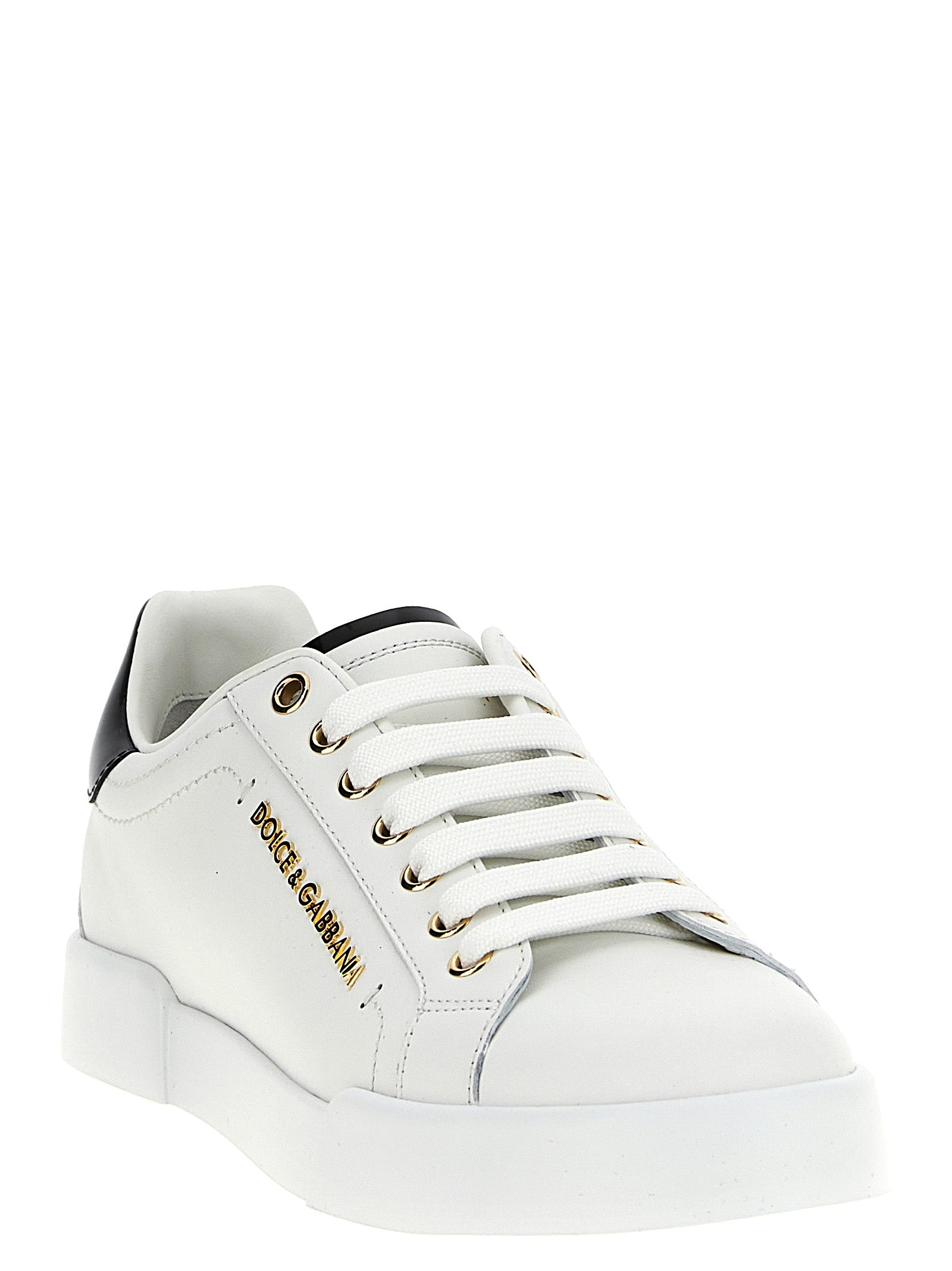 Dolce & Gabbana Bicolor Calfskin Low Top Women's Sneakers