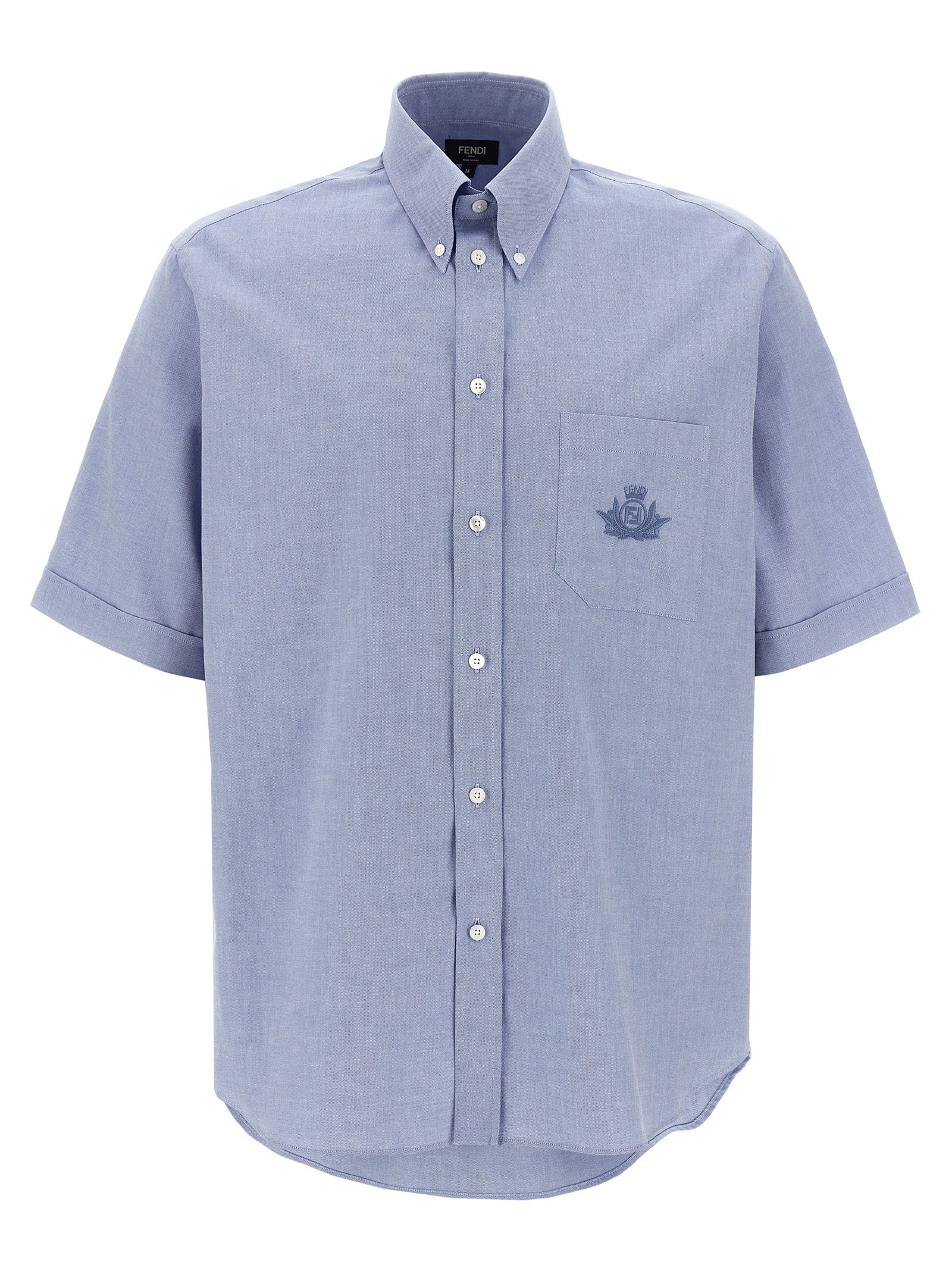 Fendi Blue Cotton Men's Blouse