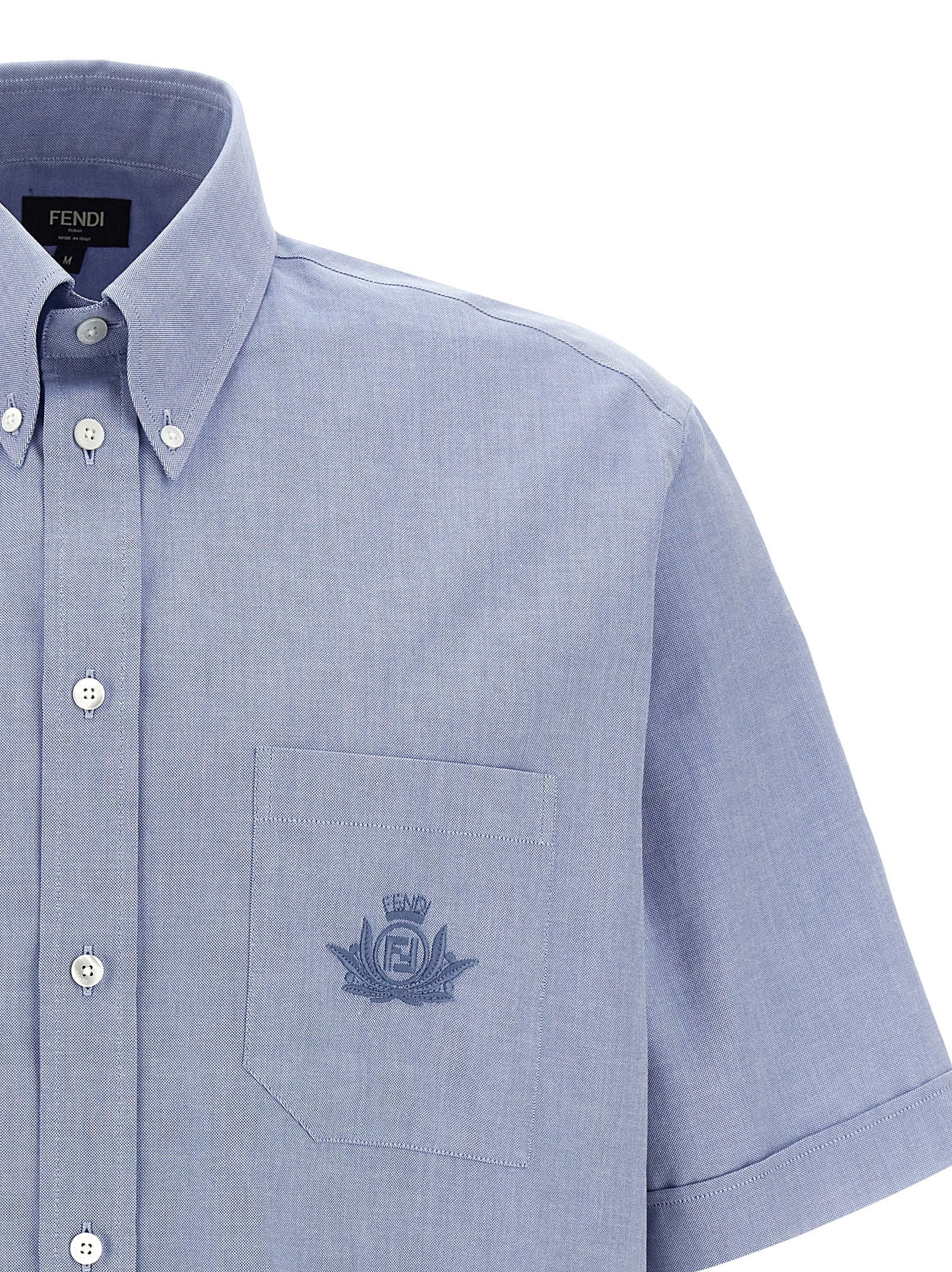 Fendi Blue Cotton Men's Blouse