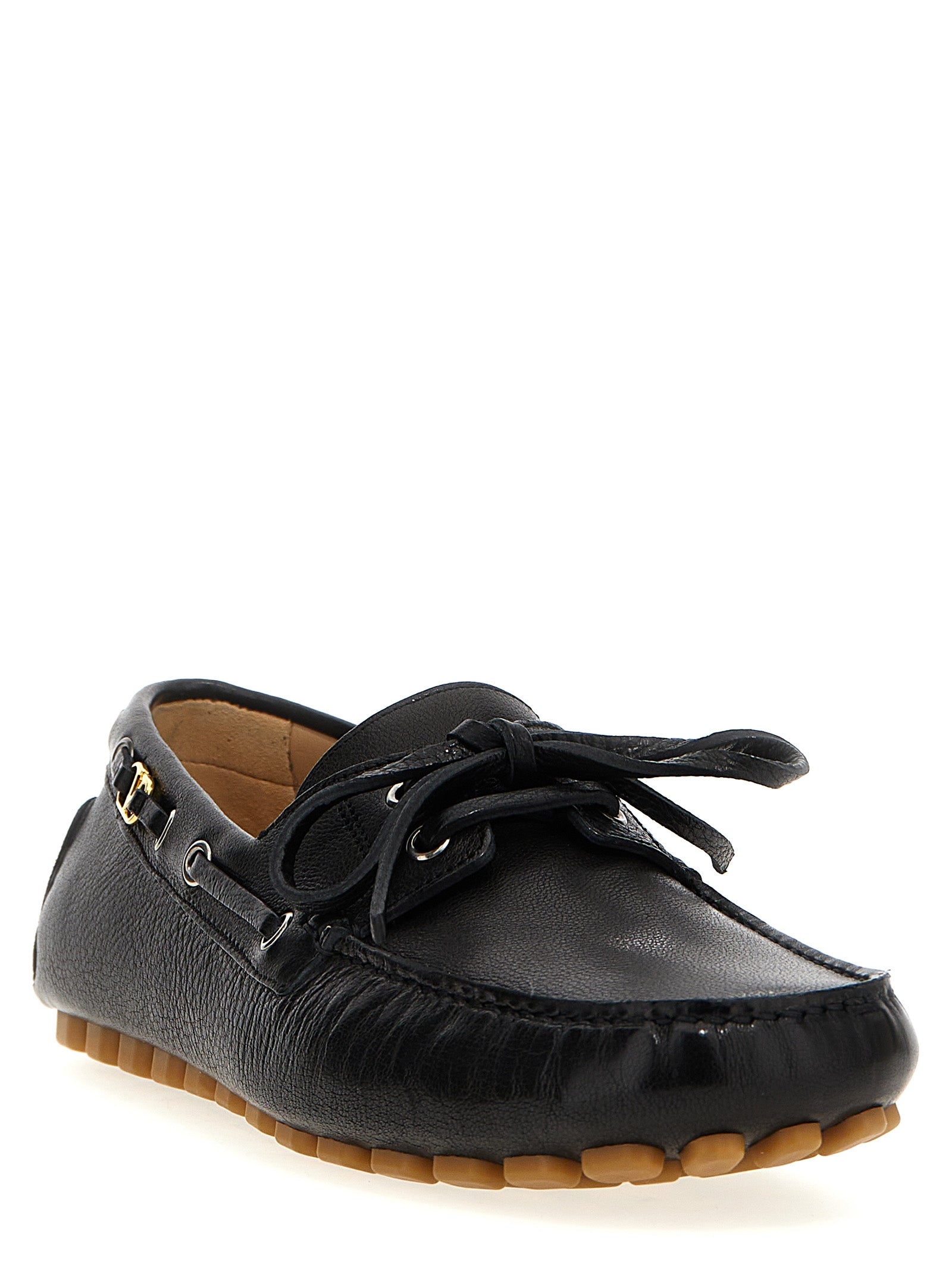 Valentino Garavani Black Buffalo Leather Slip-On Men's Loafers