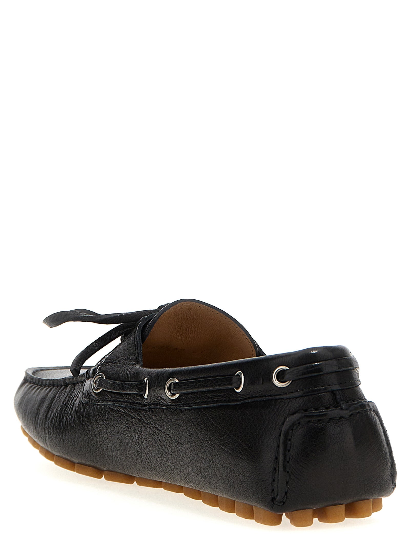 Valentino Garavani Black Buffalo Leather Slip-On Men's Loafers
