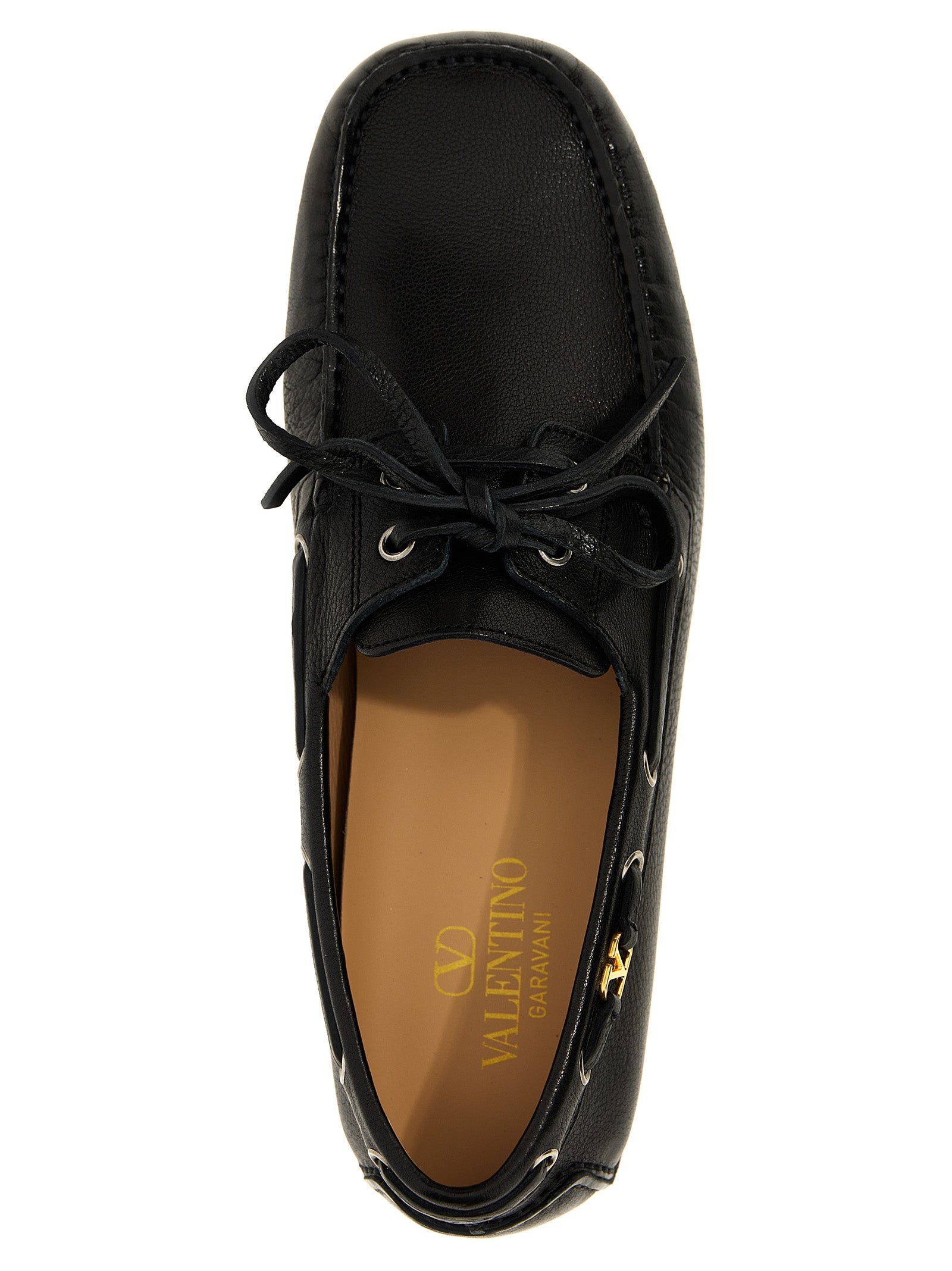 Valentino Garavani Black Buffalo Leather Slip-On Men's Loafers