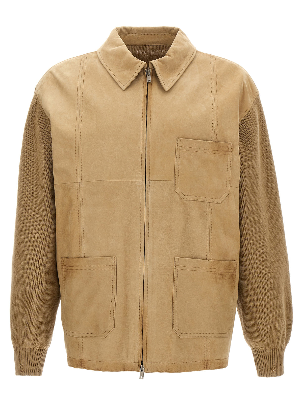 Golden Goose Beige Cowhide Leather Men's Jacket