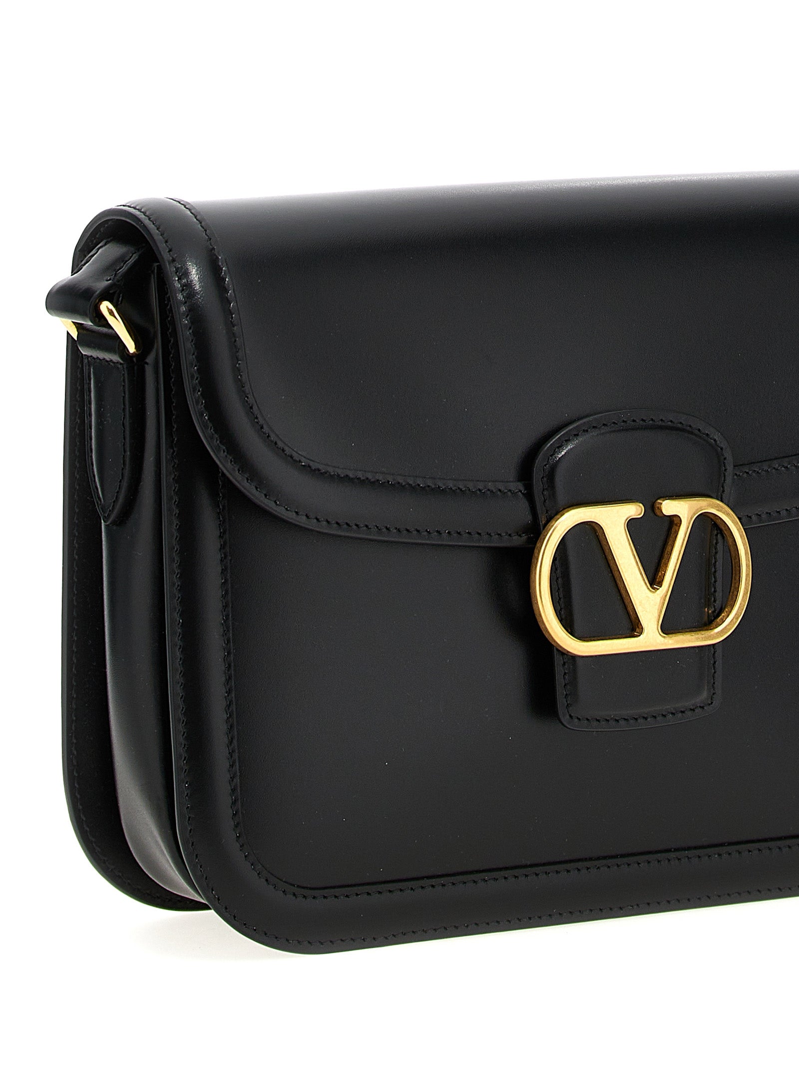Valentino Garavani Black Calfskin Shoulder Men's Bag