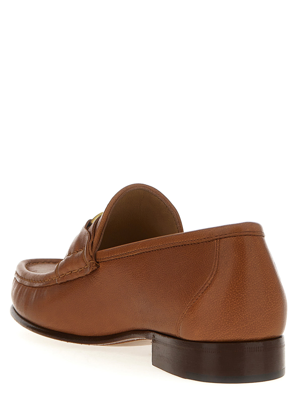 Valentino Garavani Brown Leather Slip-On Men's Loafers