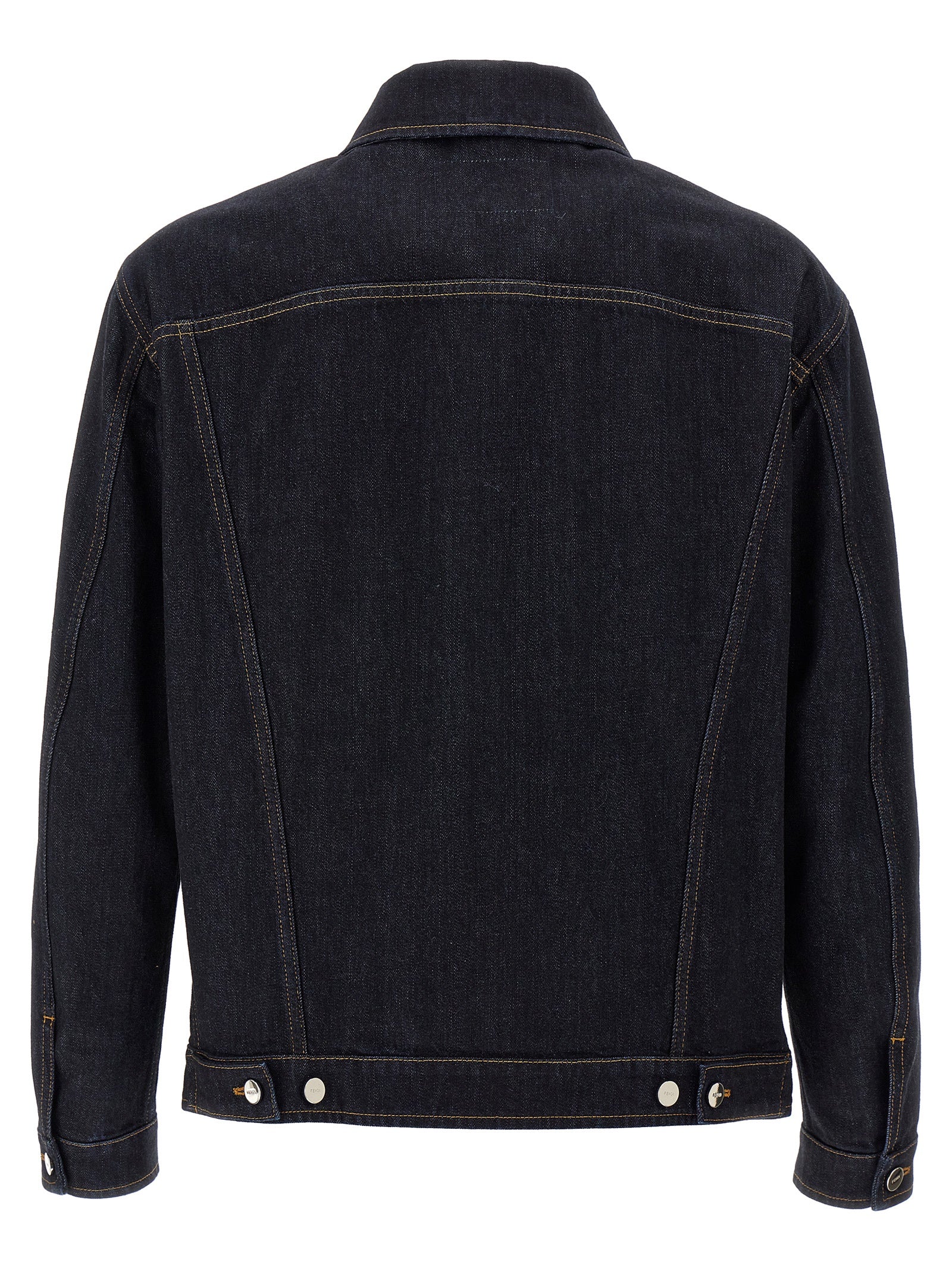 Fendi Blue Cotton Denim Men's Jacket