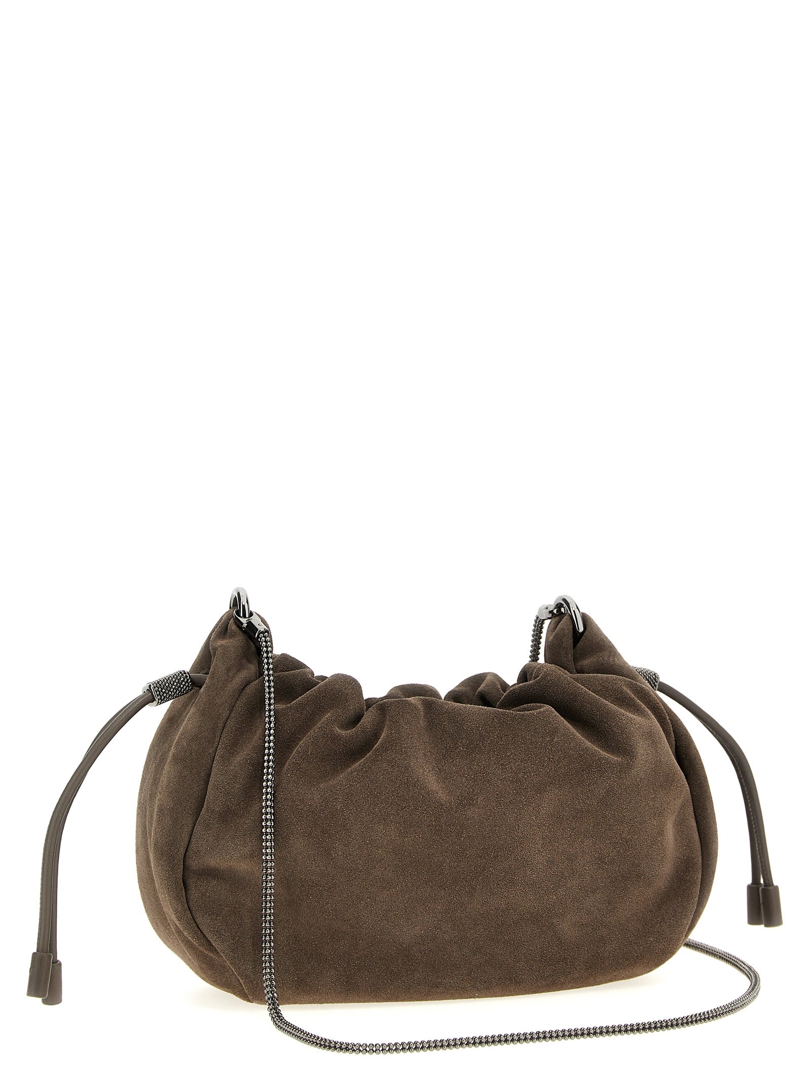 Brunello Cucinelli Brown Calfskin Crossbody Women's Bag