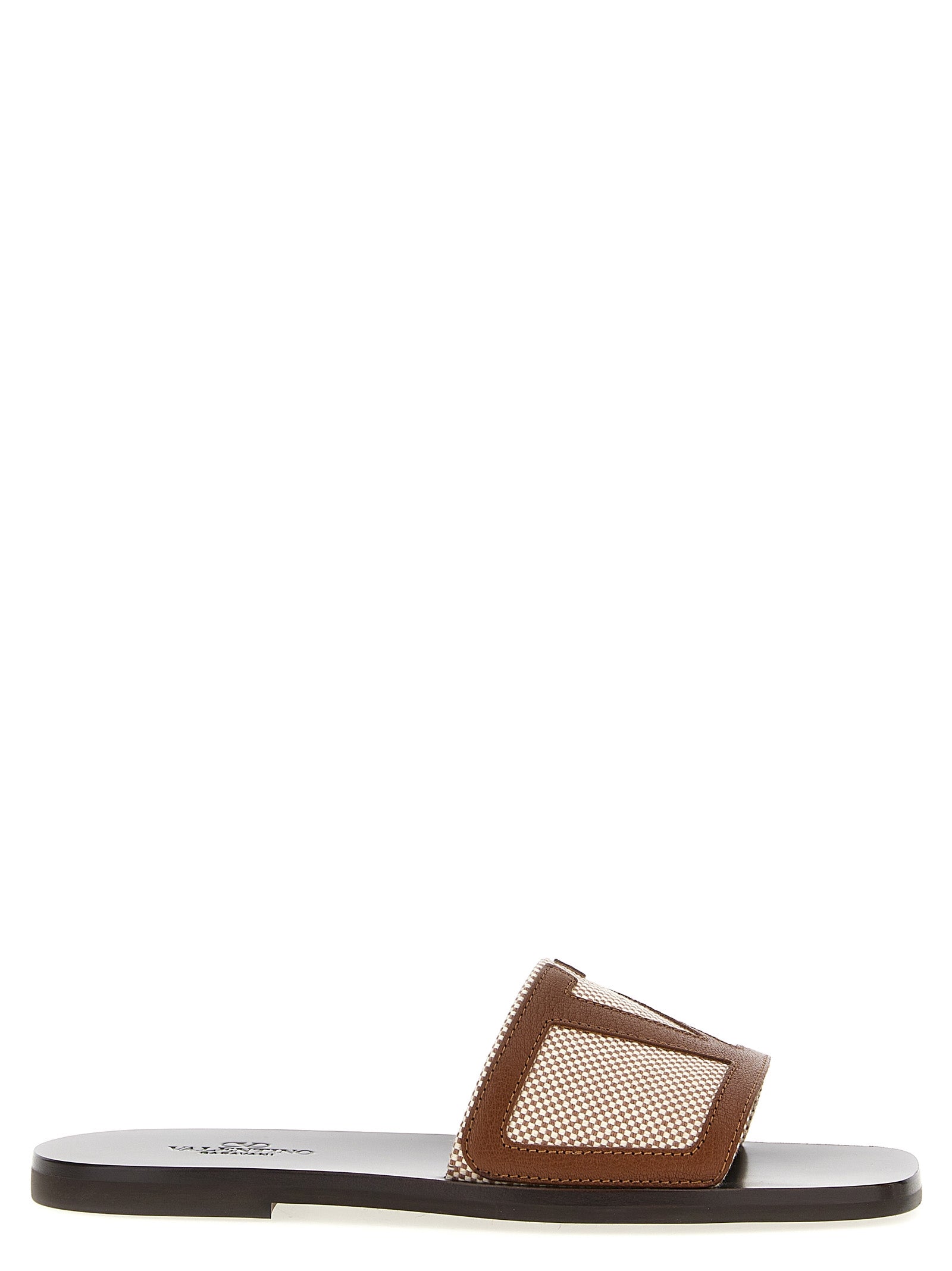 Valentino Garavani Brown Cotton Men's Slides