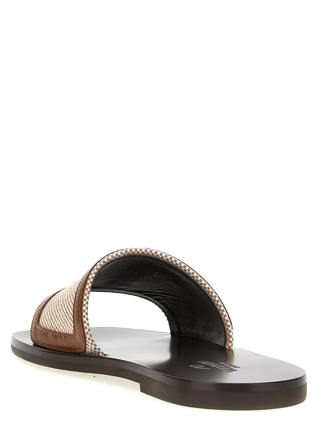 Valentino Garavani Brown Cotton Men's Slides