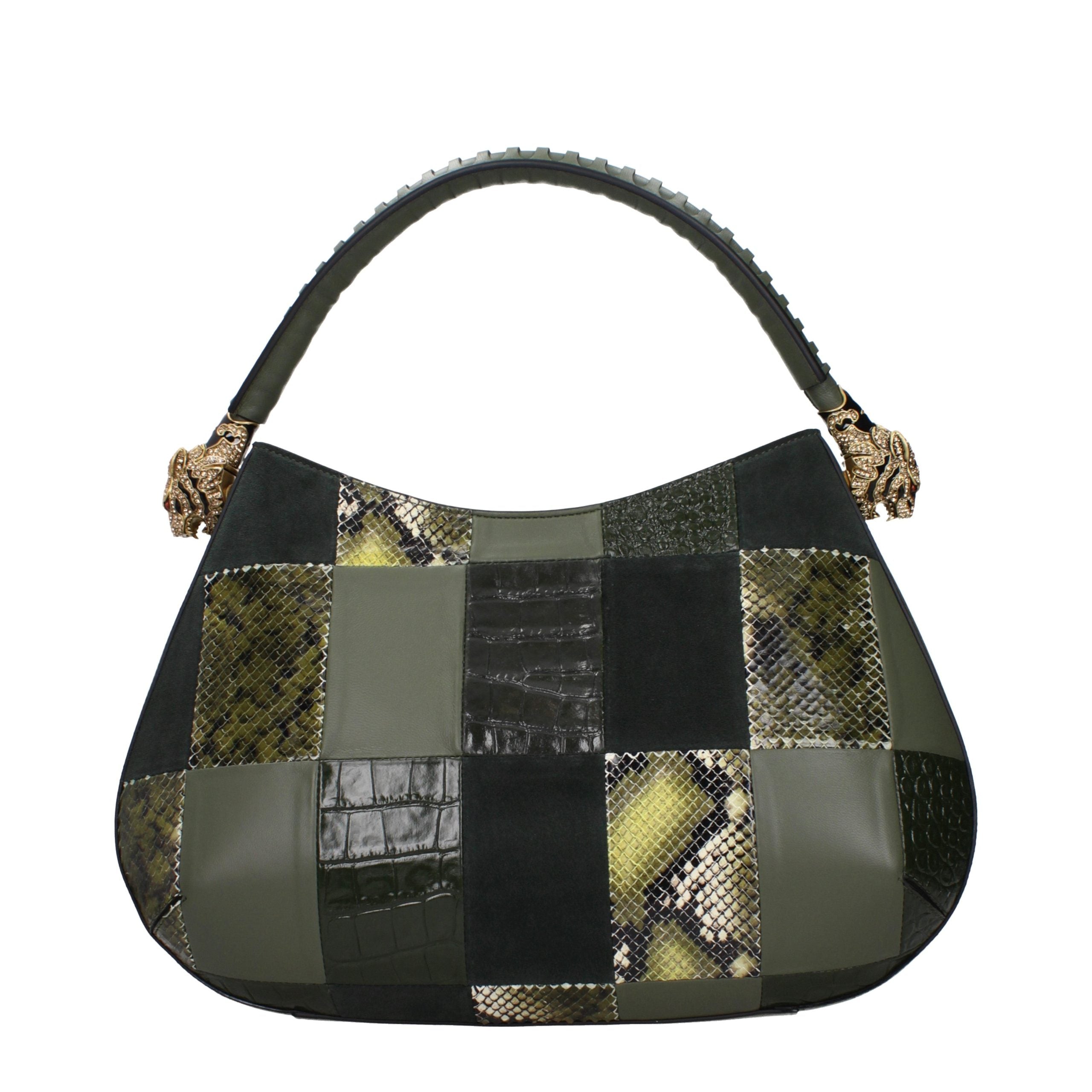 Roberto Cavalli Green Leather Women's Handbag