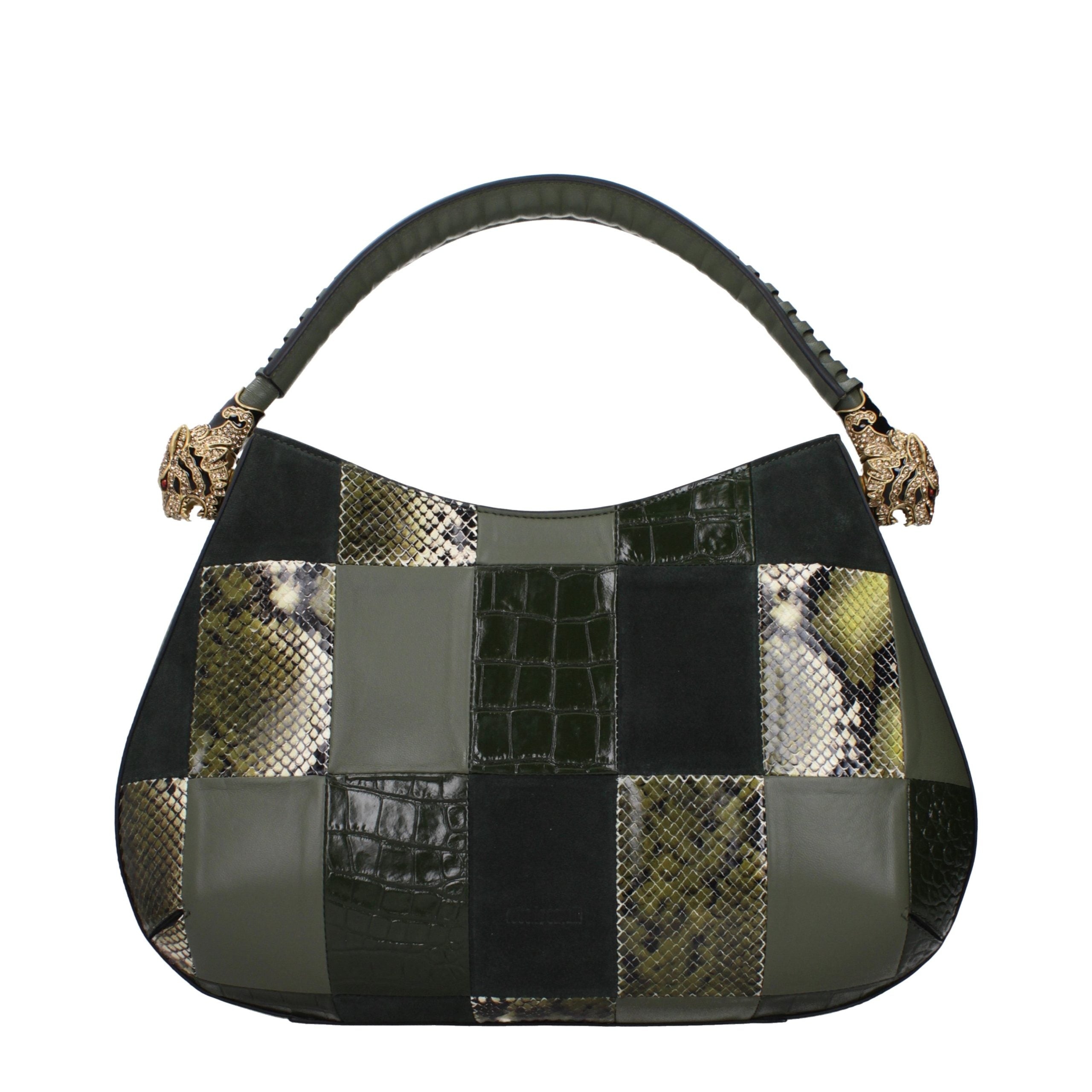 Roberto Cavalli Green Leather Women's Handbag