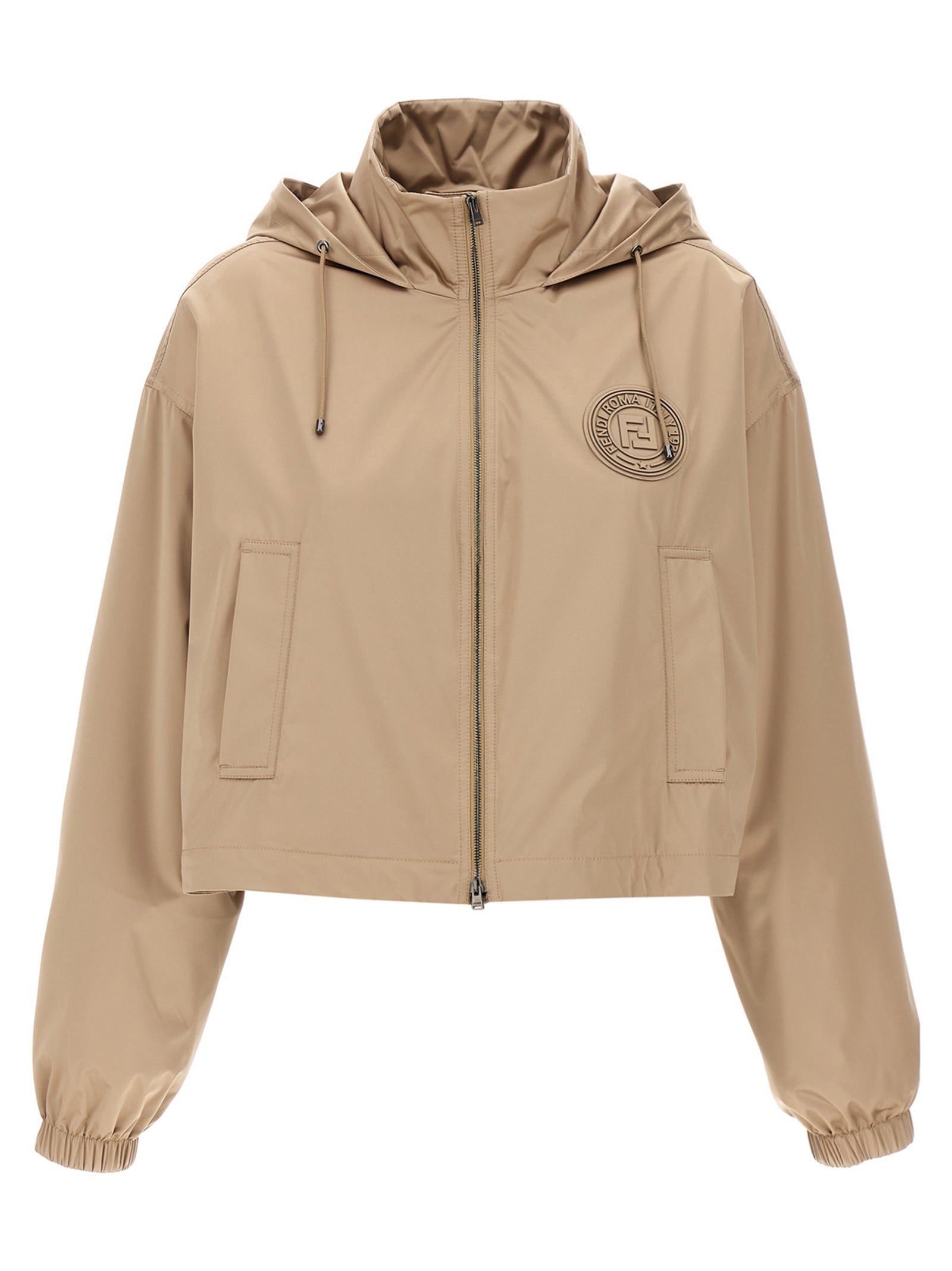 Fendi Brown Polyester Shell Women's Jacket