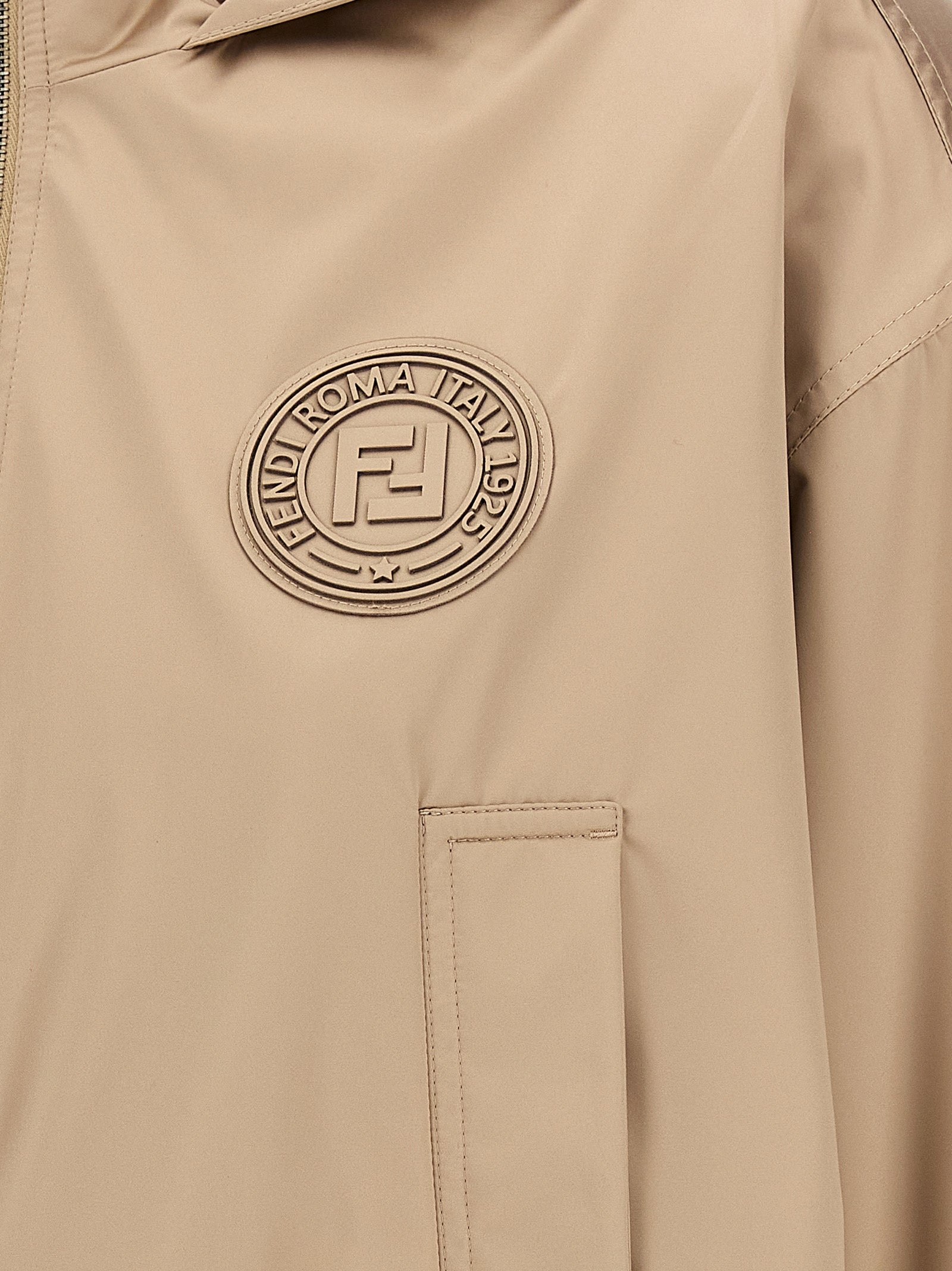 Fendi Brown Polyester Shell Women's Jacket