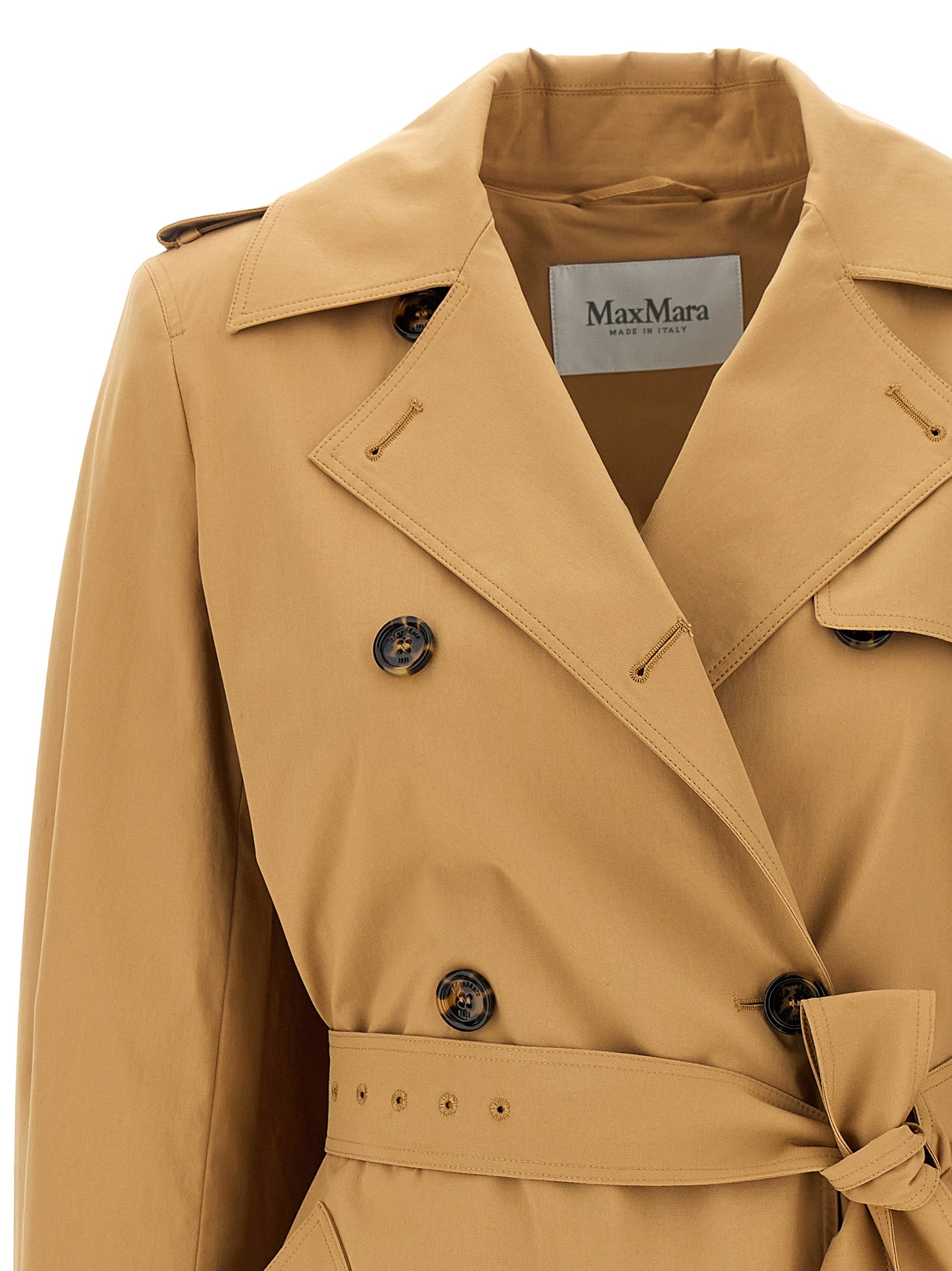 Max Mara Brown Cotton Women's Coat
