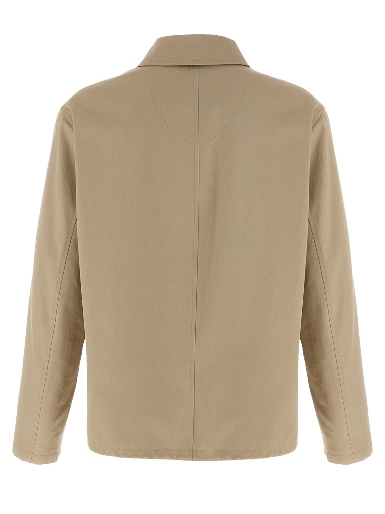 Burberry Beige Cotton Full-Length Men's Jacket