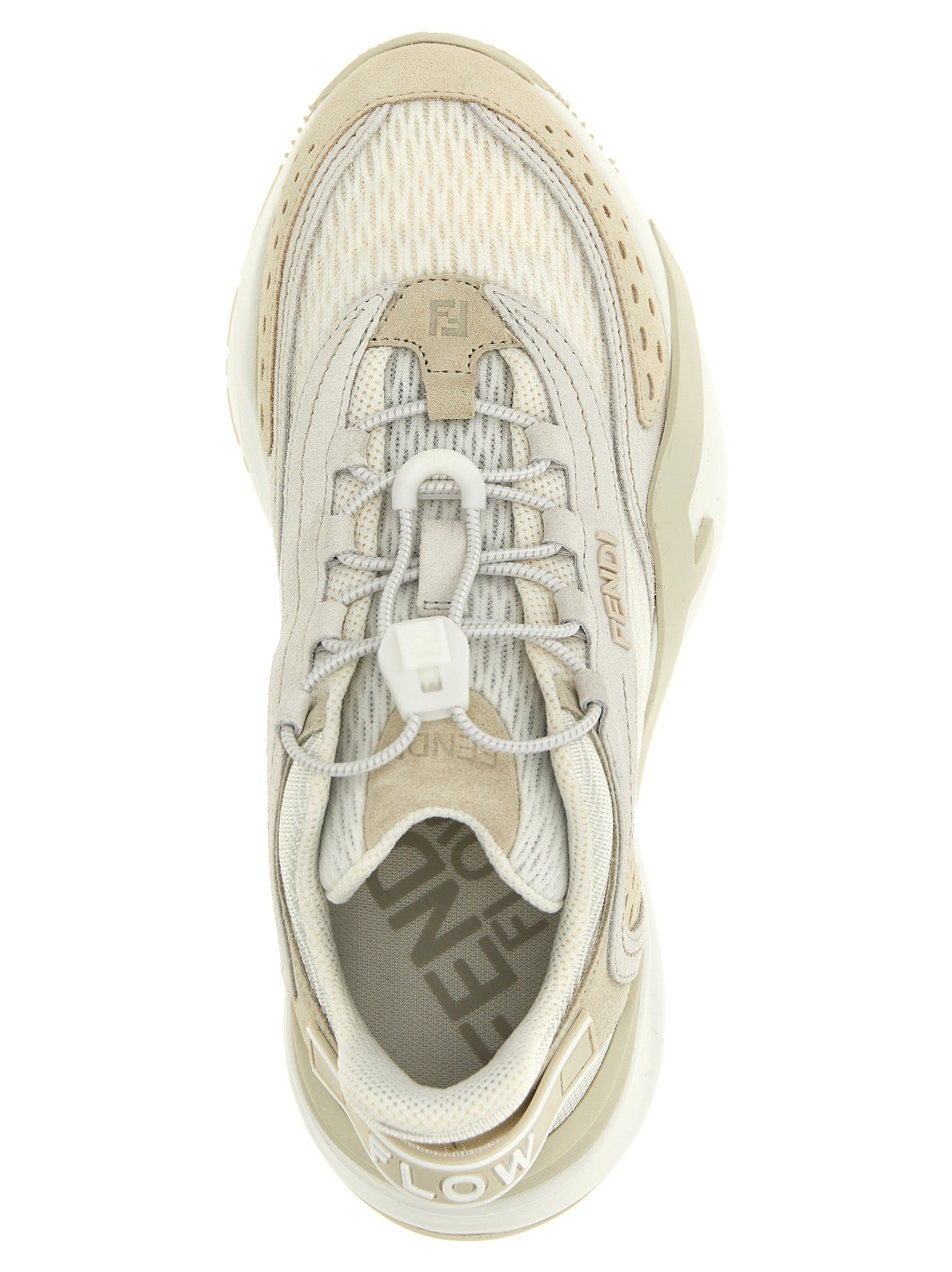 Fendi White Polyester Athletic Women's Sneakers