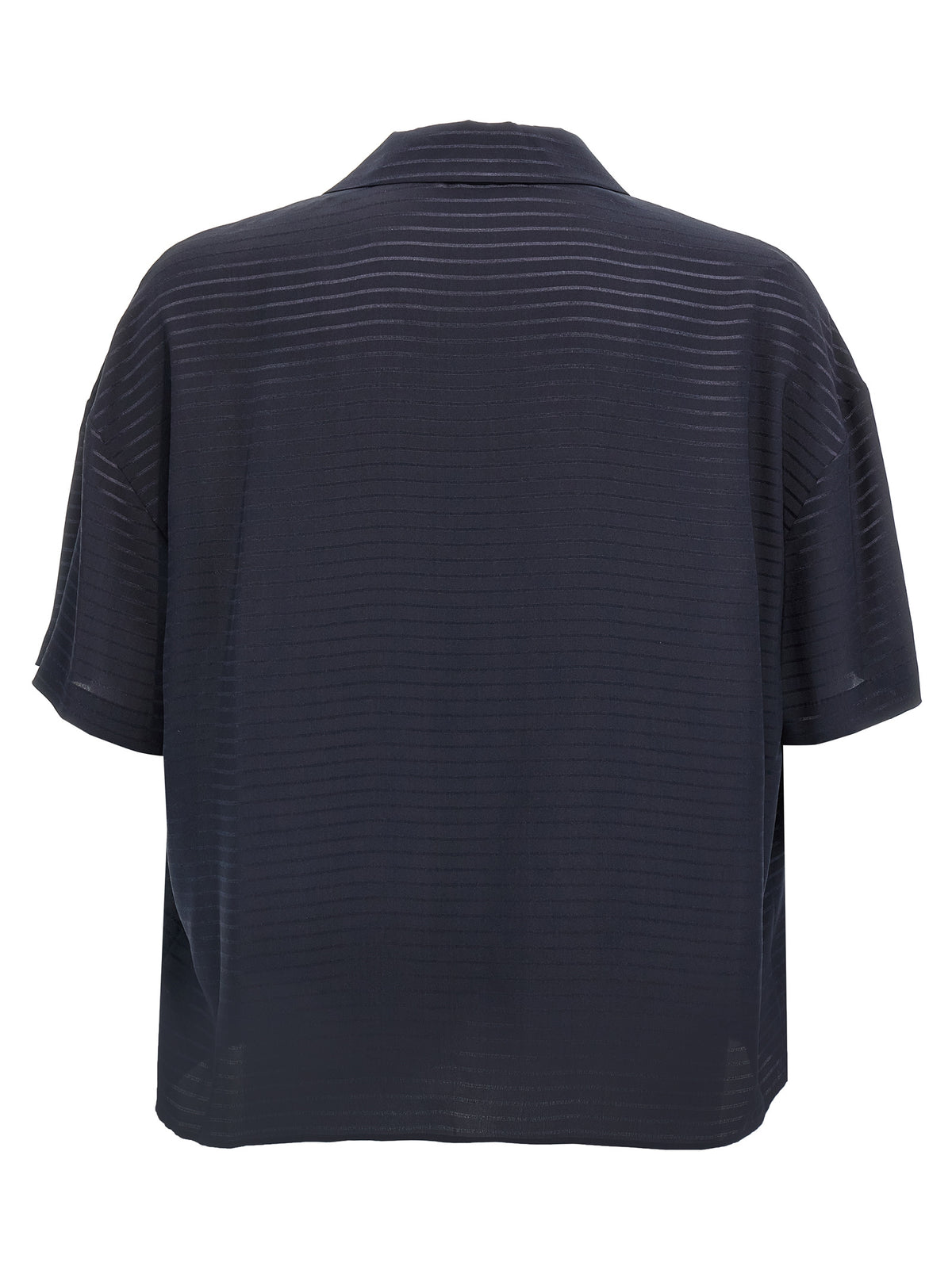 Saint Laurent Blue Silk Polo Men's Shirt