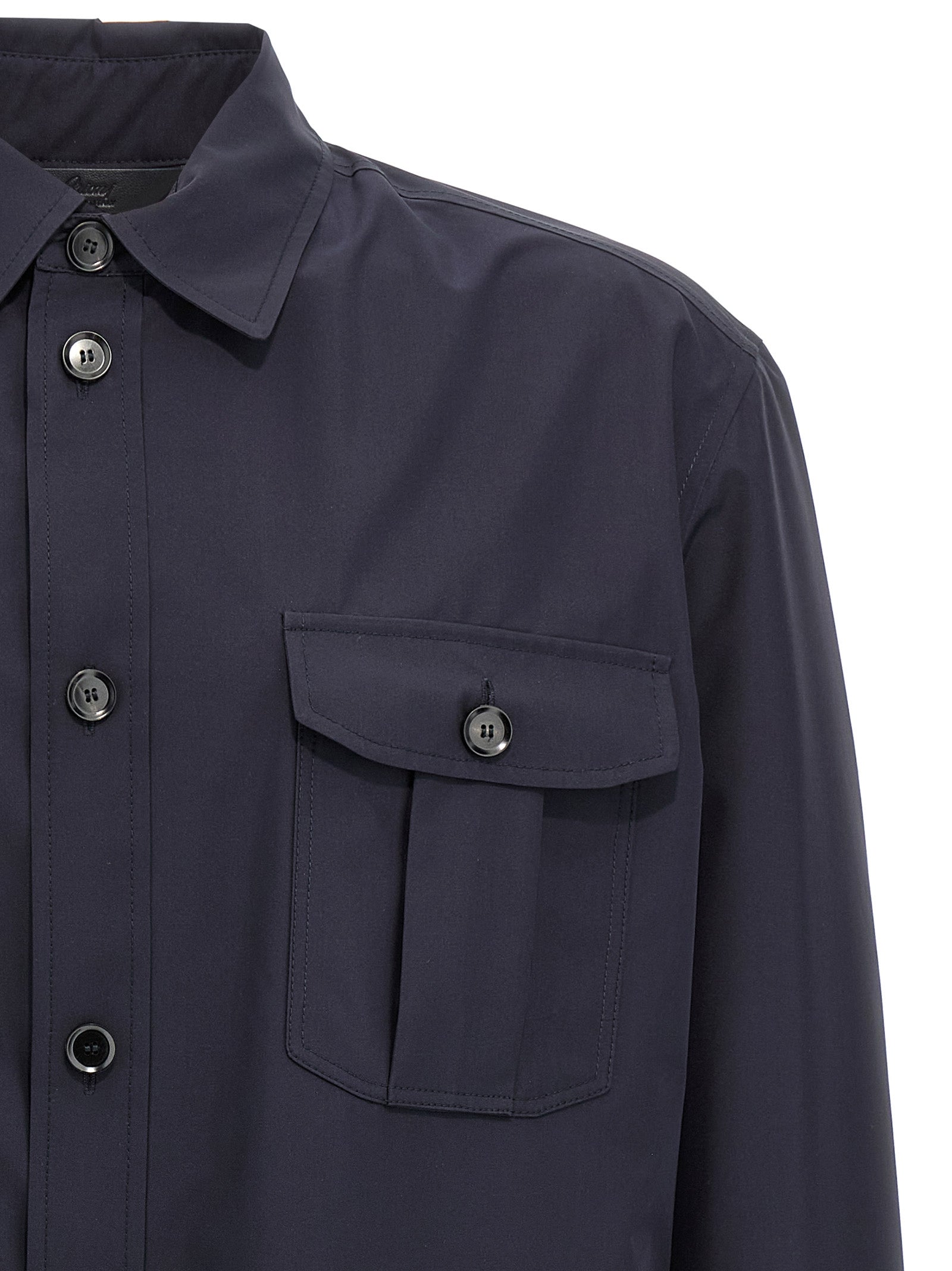 Brioni Blue Silk Men's Jacket