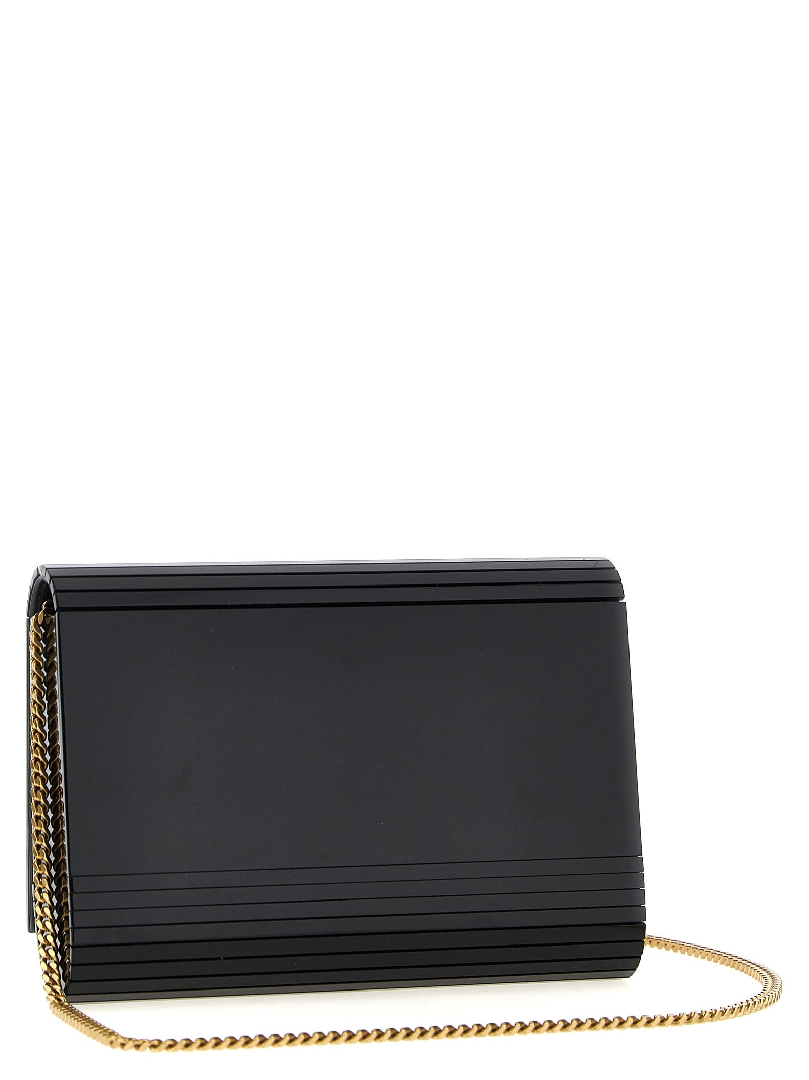 Saint Laurent Black Plexiglass Crossbody Women's Bag