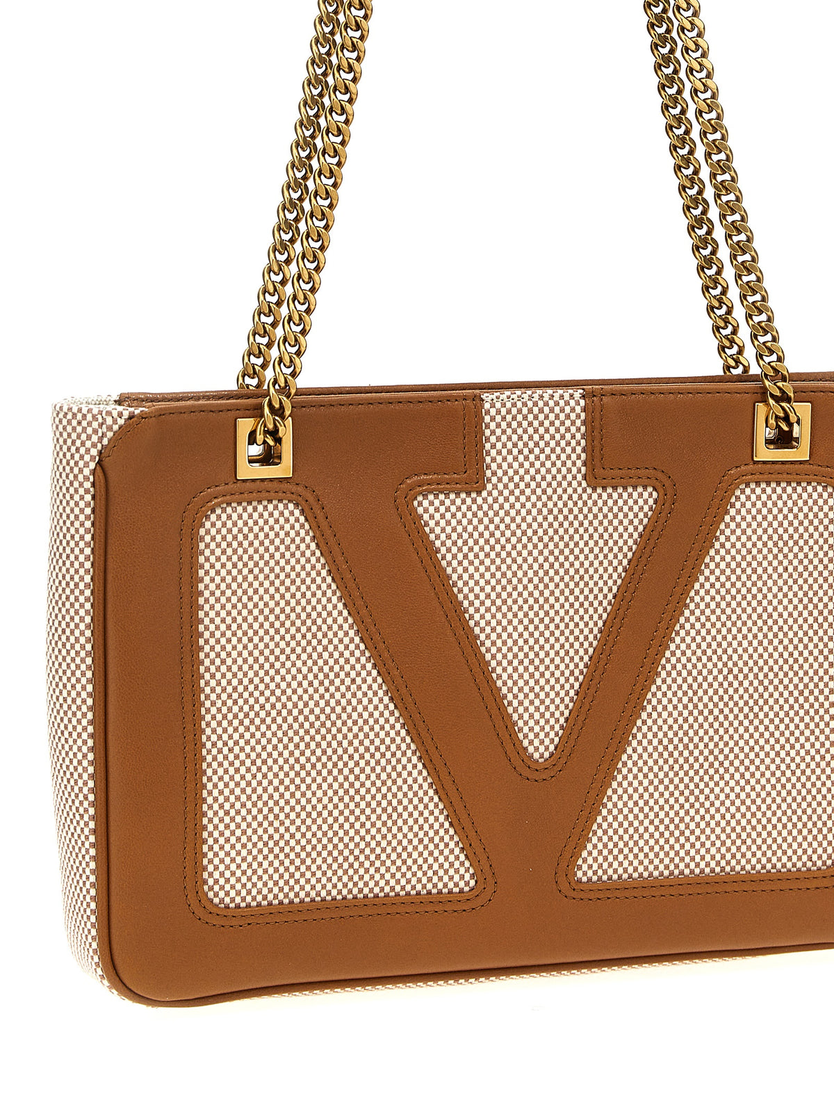 Valentino Garavani Beige Cotton Tote Women's Bag