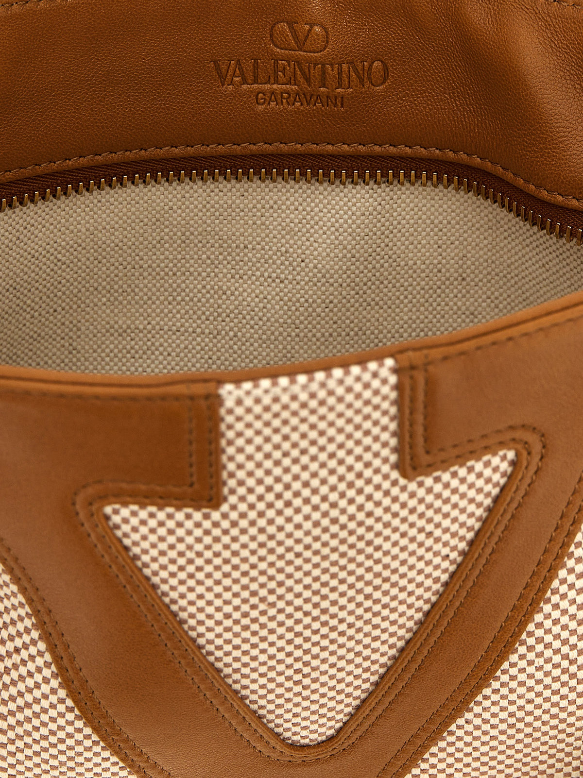 Valentino Garavani Beige Cotton Tote Women's Bag