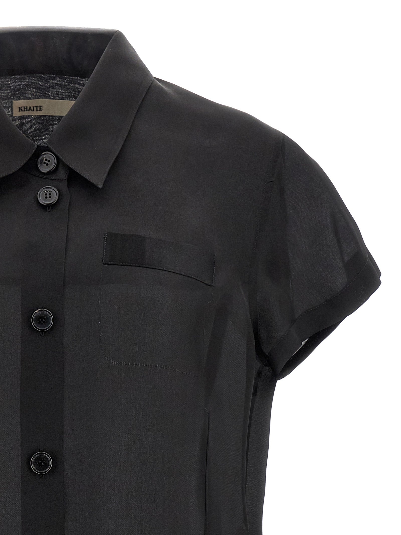 Khaite Black Silk Women's Blouse