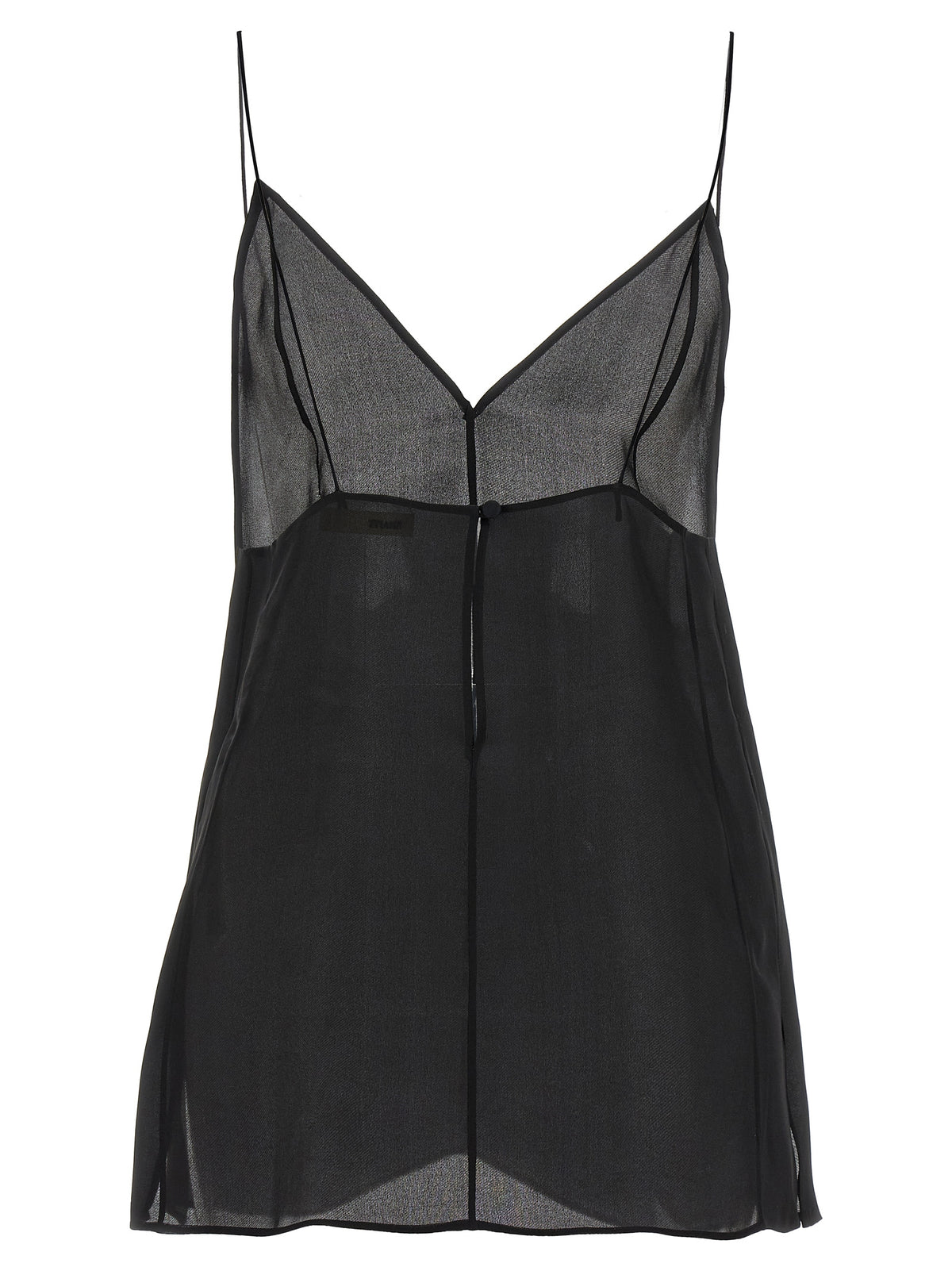 Khaite Black Silk Tank Women's Tops