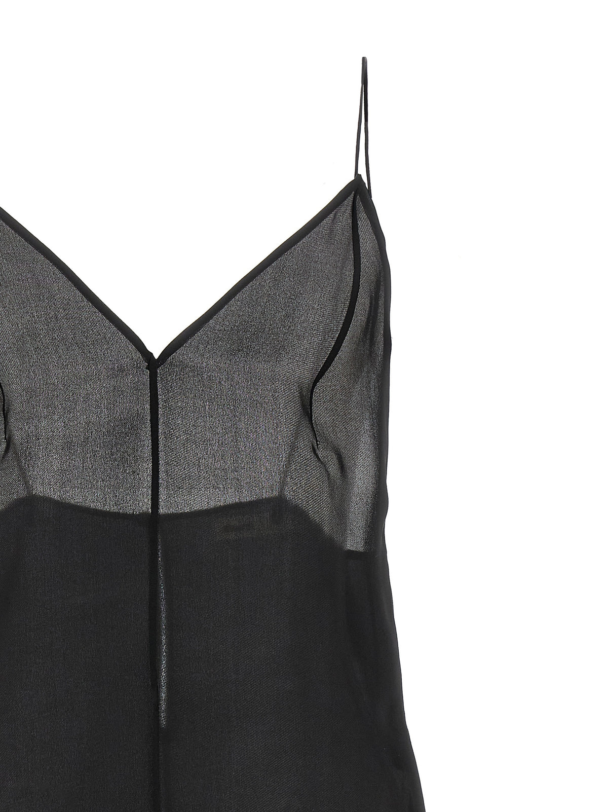 Khaite Black Silk Tank Women's Tops