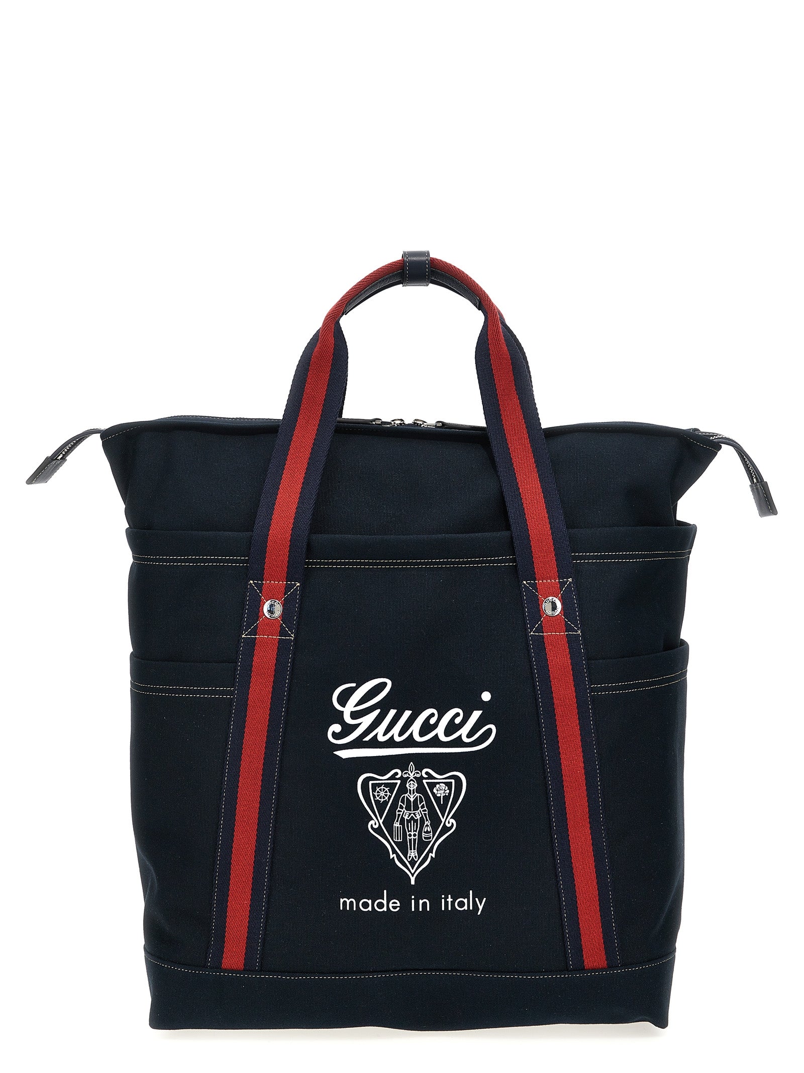 Gucci Blue Cotton Tote Men's Bag