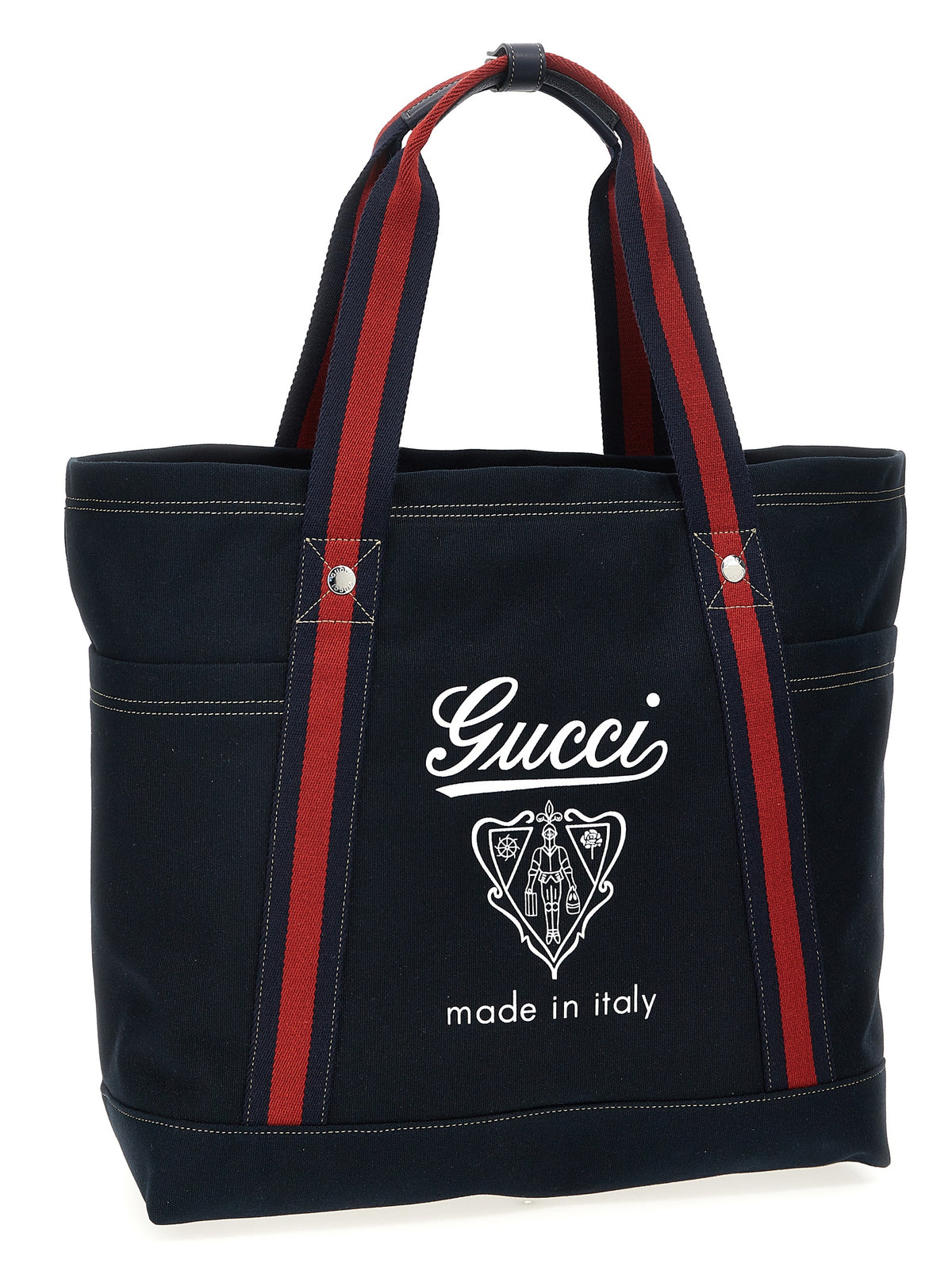 Gucci Blue Cotton Tote Men's Bag