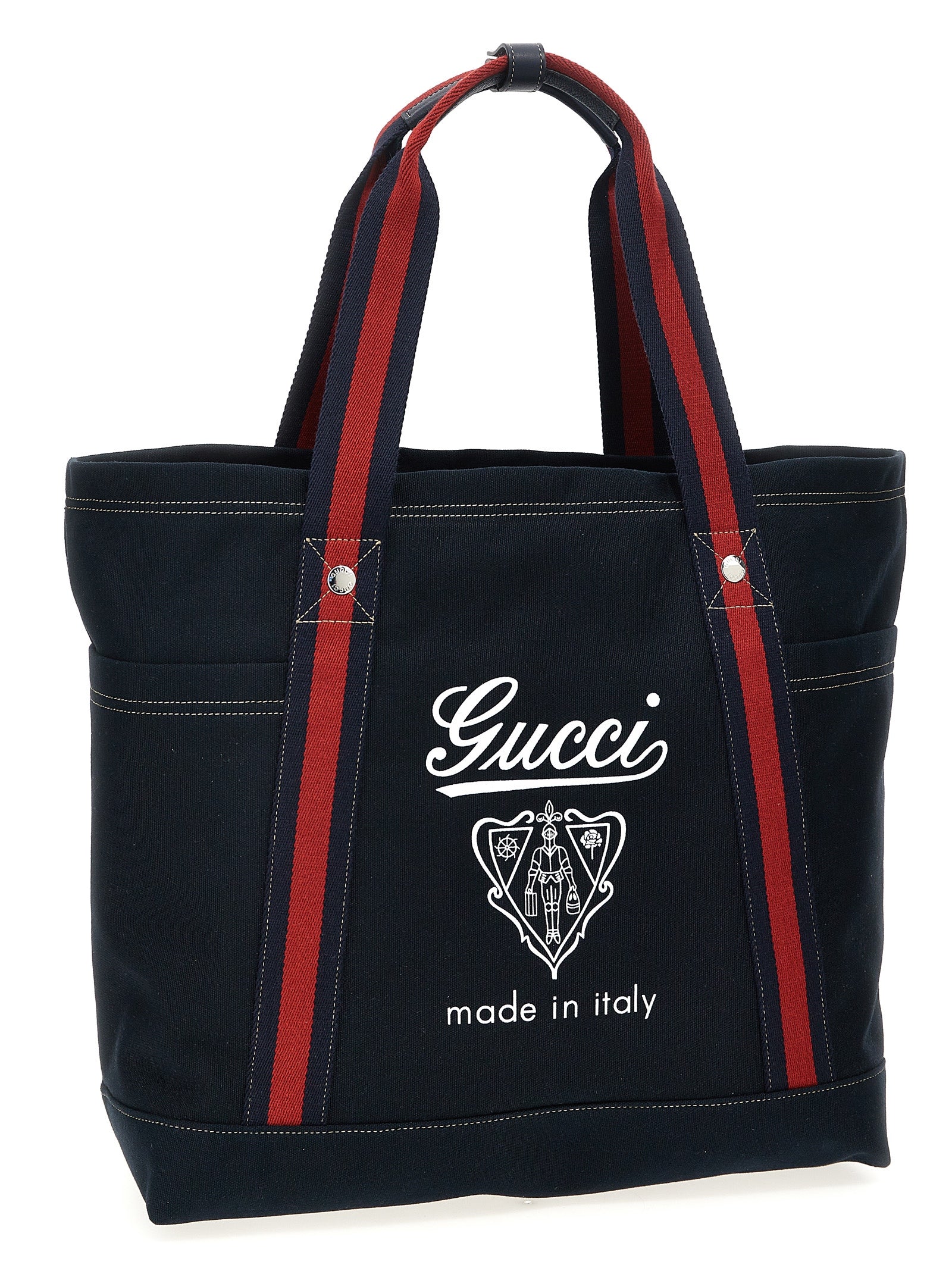 Gucci Blue Cotton Tote Men's Bag