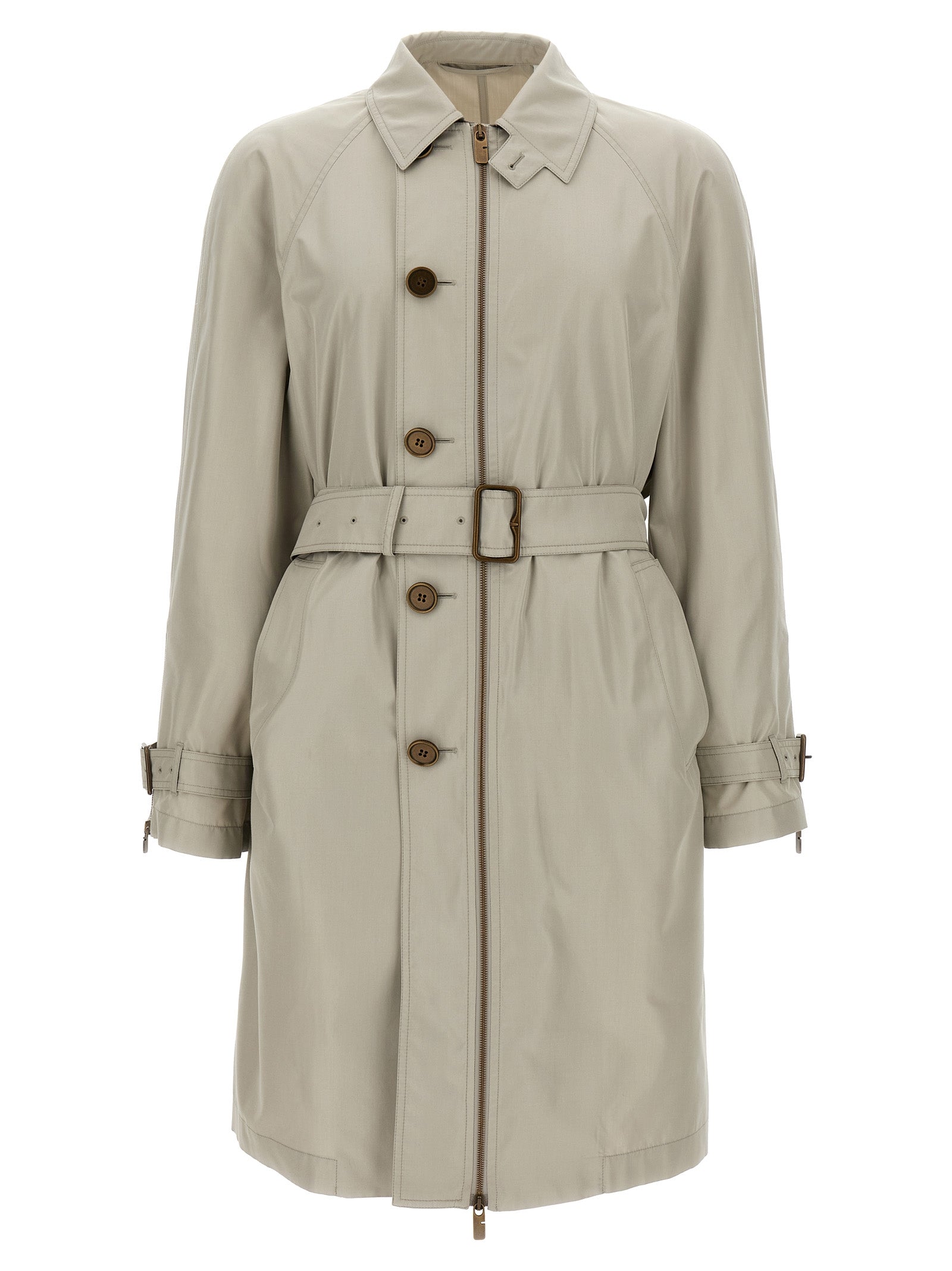 Burberry Gray Satin Men's Coat