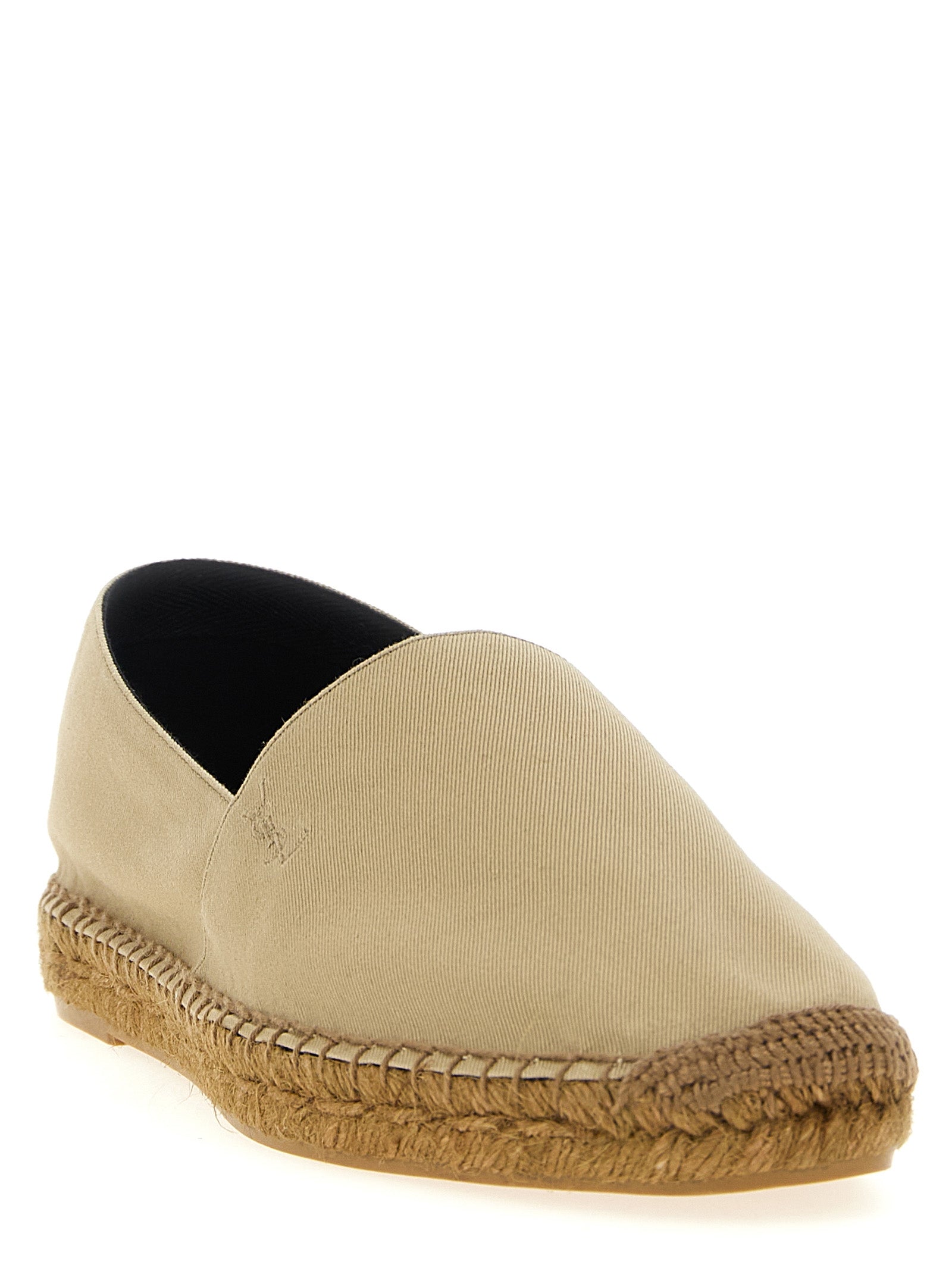 Saint Laurent Beige Cotton Men's Espadrilles