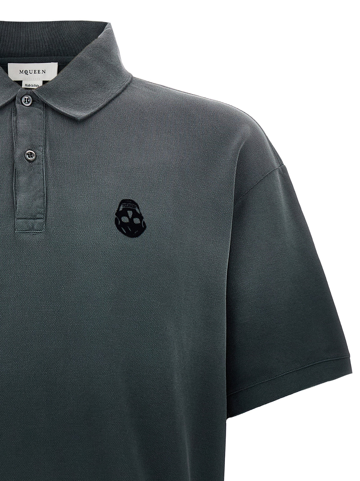 Alexander McQueen Gray Cotton Polo Men's Shirt