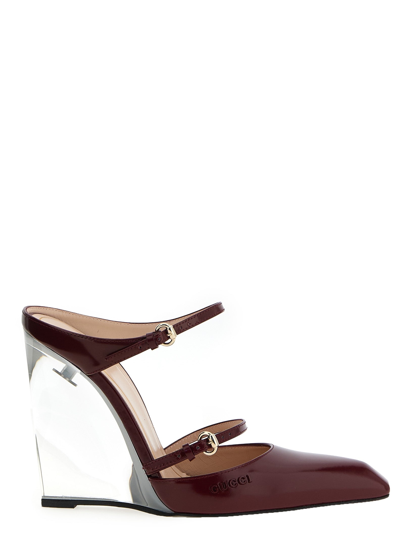 Gucci Multicolor Leather Wedge Women's Sandals