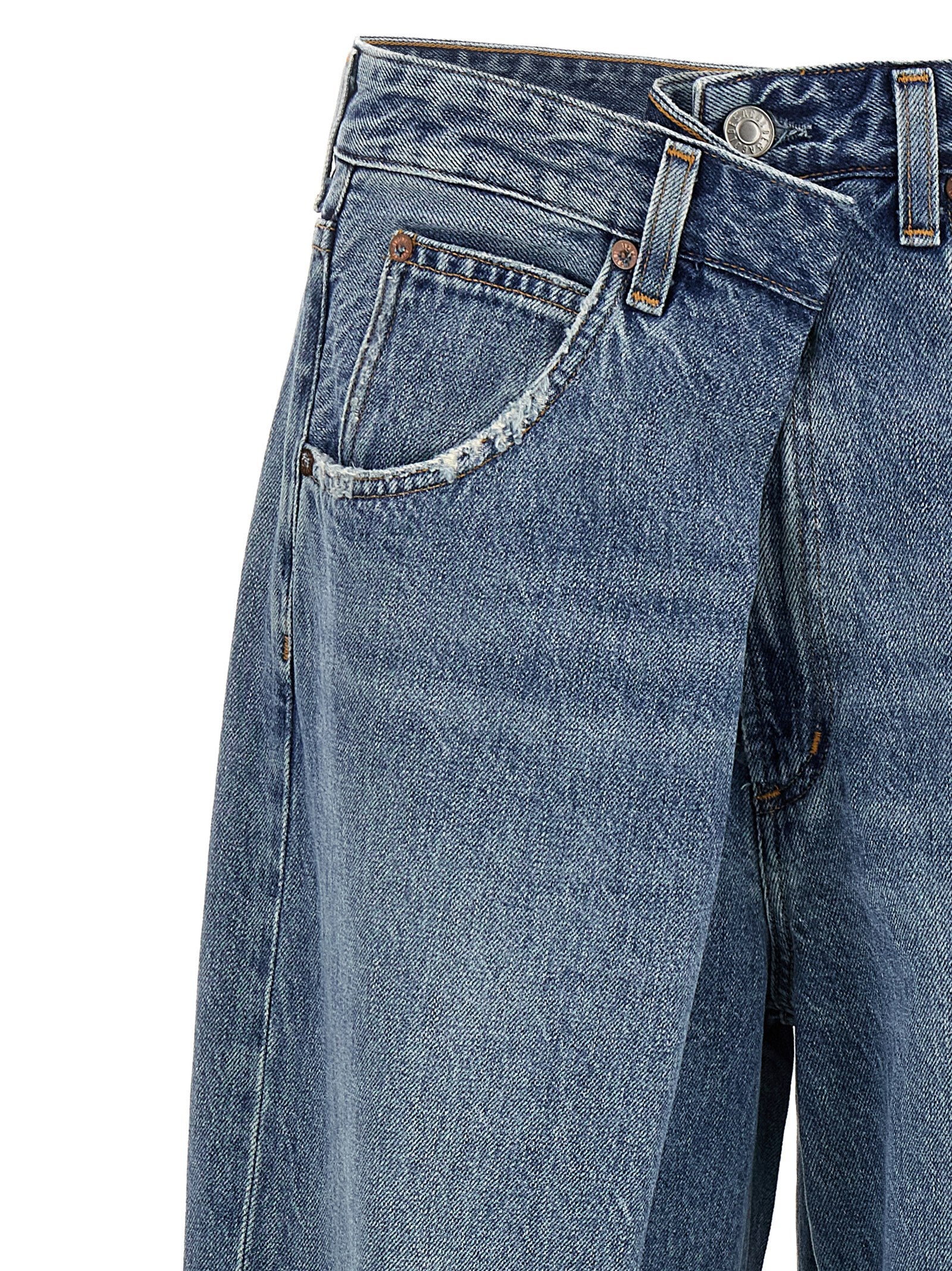 Agolde Blue Cotton Relaxed Fit Women's Jeans