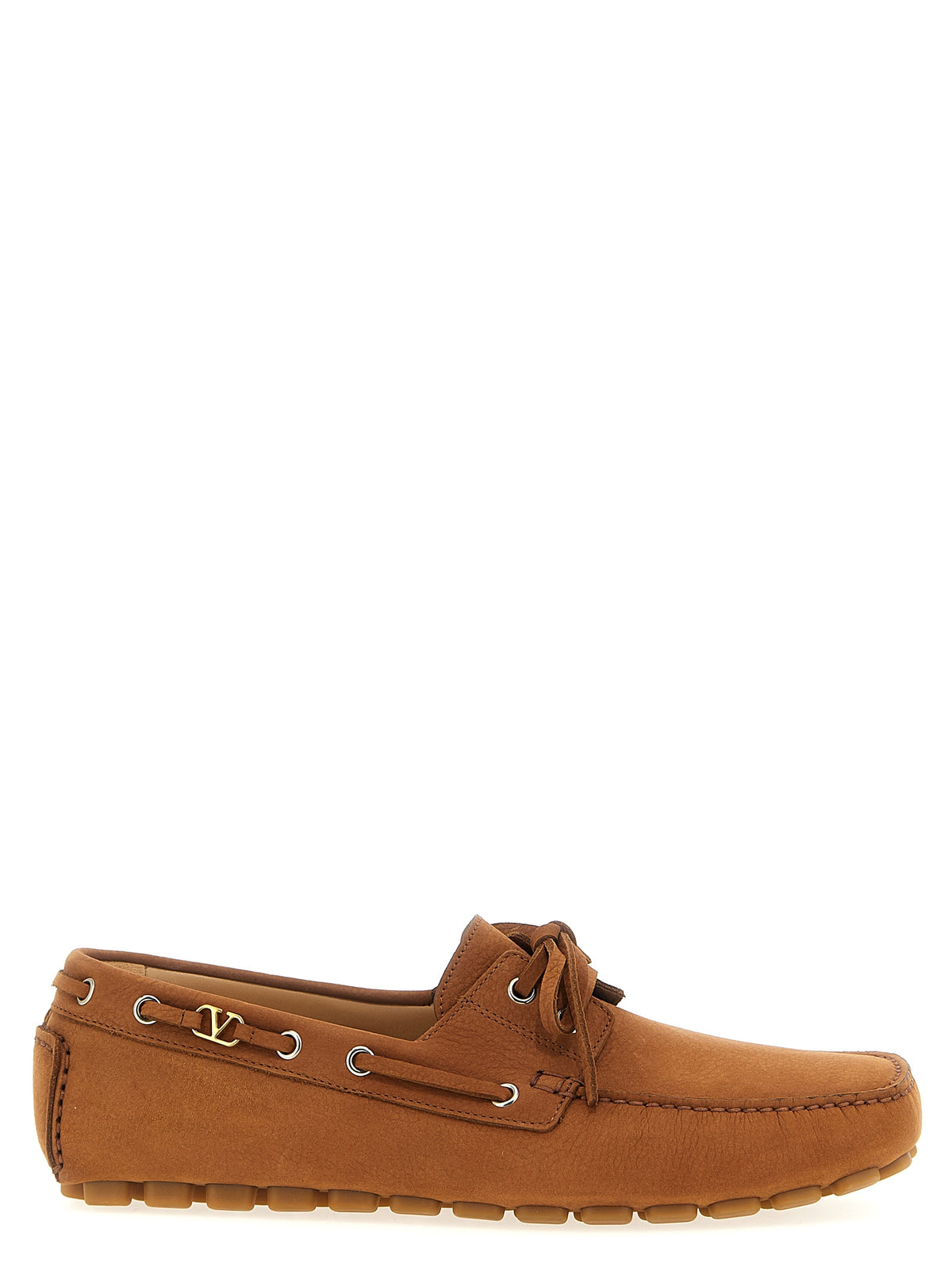 Valentino Garavani Brown Calfskin Slip-On Men's Loafers