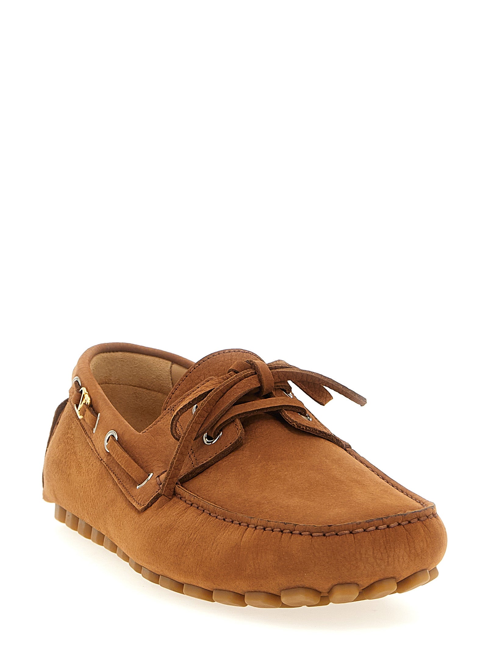 Valentino Garavani Brown Calfskin Slip-On Men's Loafers