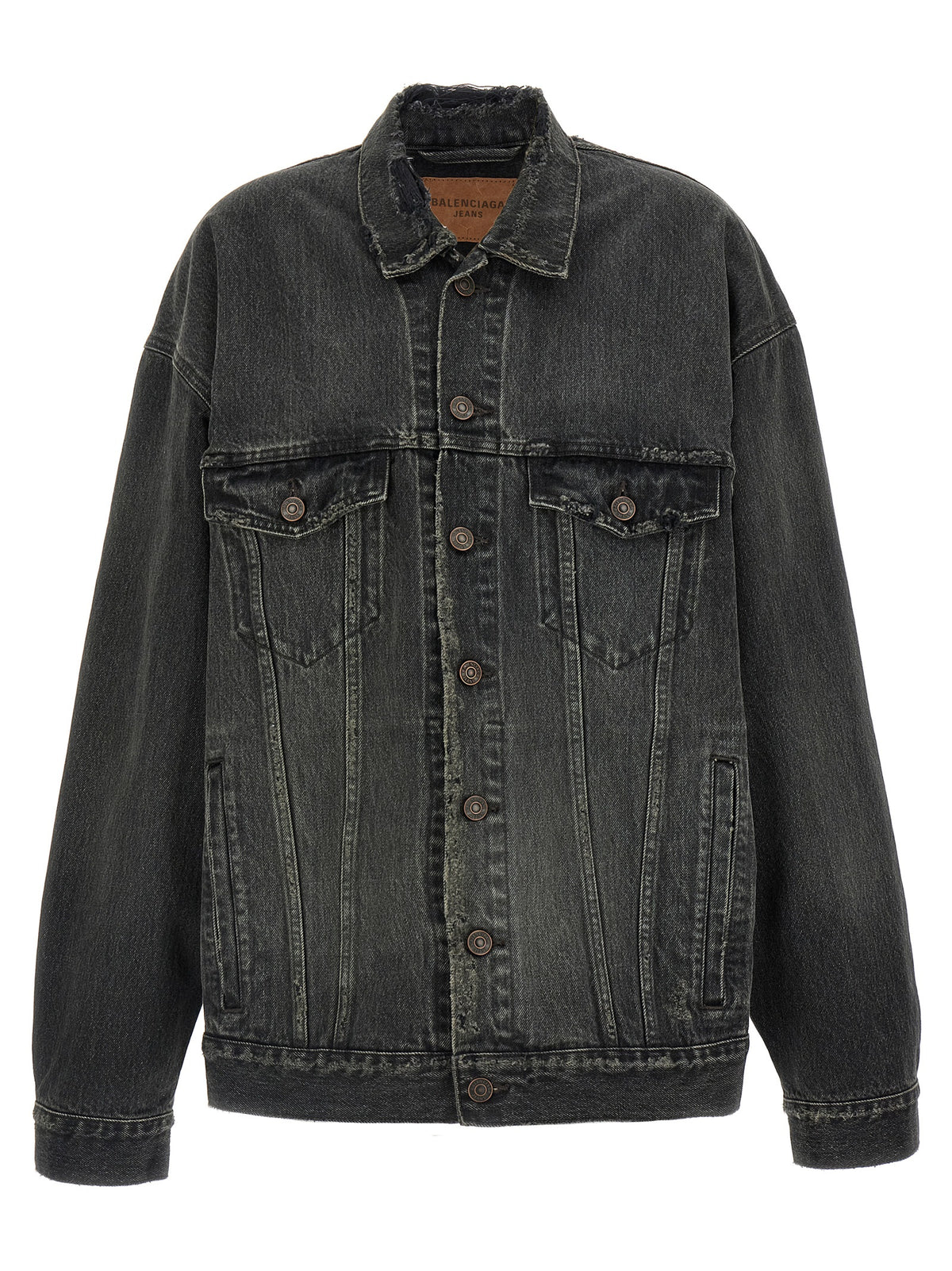 Balenciaga Gray Cotton Denim Women's Jacket