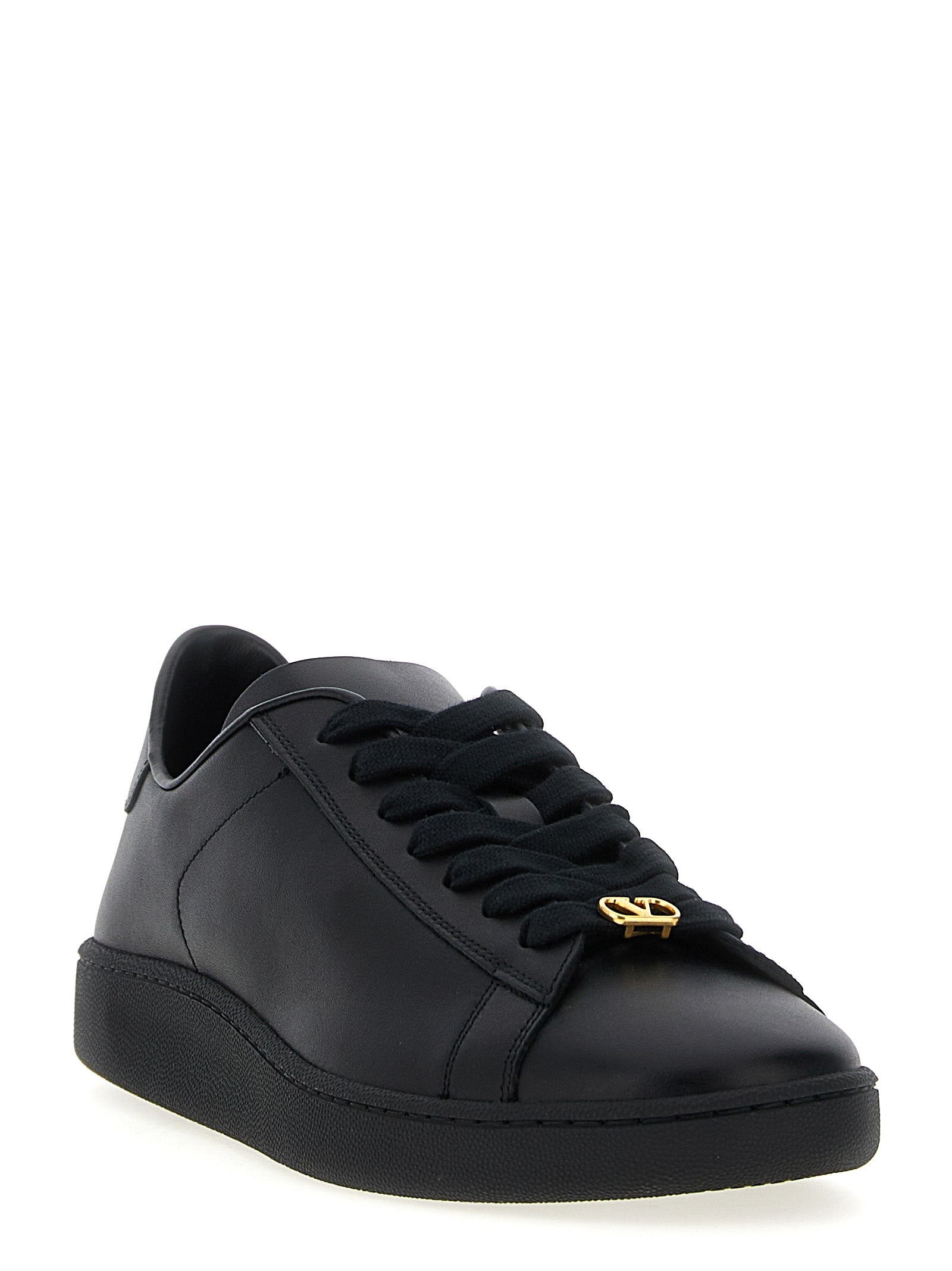 Valentino Garavani Black Calfskin Low Top Men's Sneakers