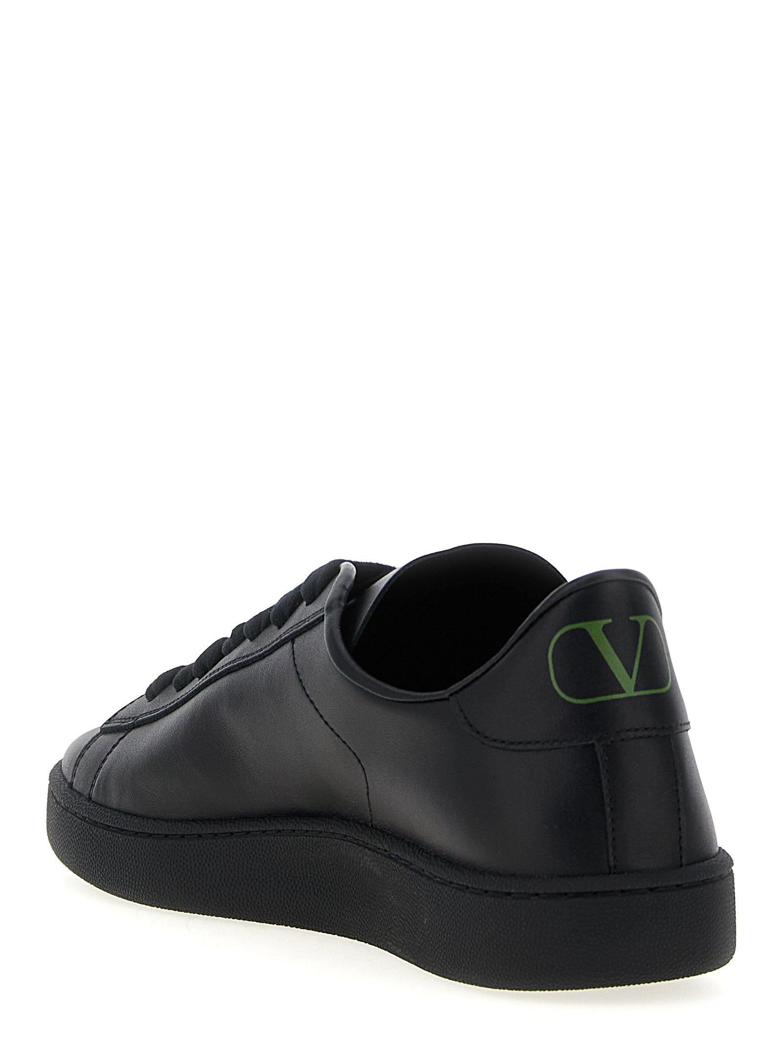 Valentino Garavani Black Calfskin Low Top Men's Sneakers