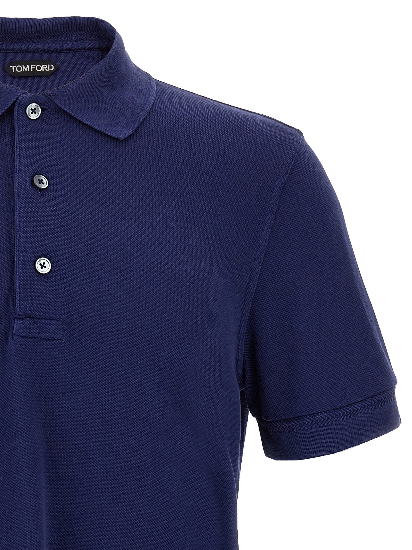 Tom Ford Blue Lyocell Polo Men's Shirt