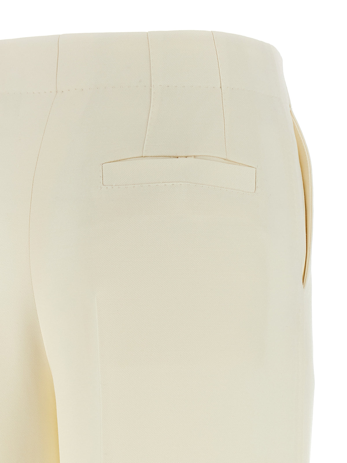 Brioni White Wool Casual Women's Pants