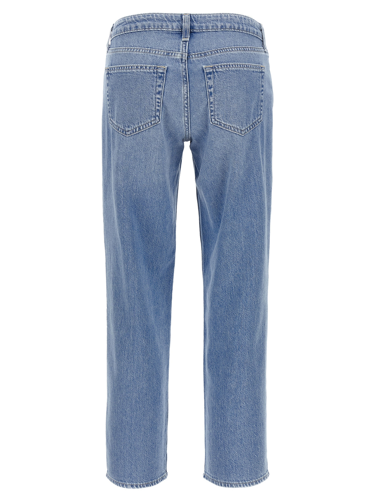 L'Agence Blue Cotton Straight-Leg Women's Jeans