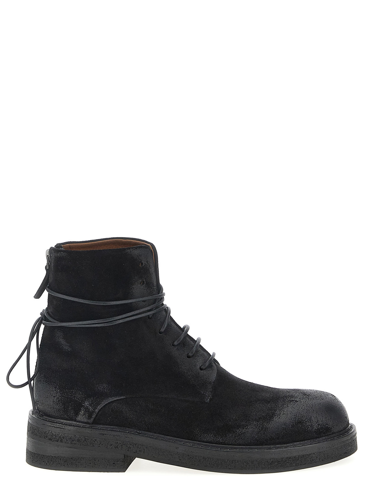 Marsell Black Cotton Chelsea Men's Boots